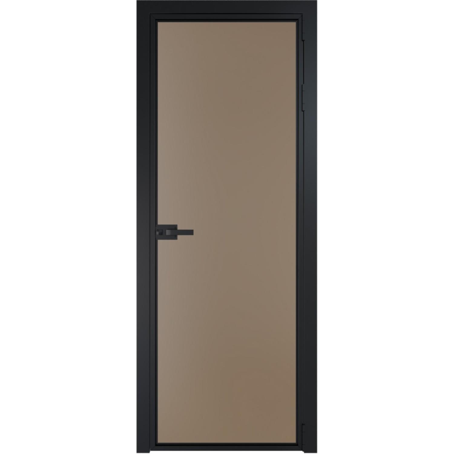 Дверь межкомнатная  алюминиевая  1 AX ProfilDoors (Черный, Монохром капучино)