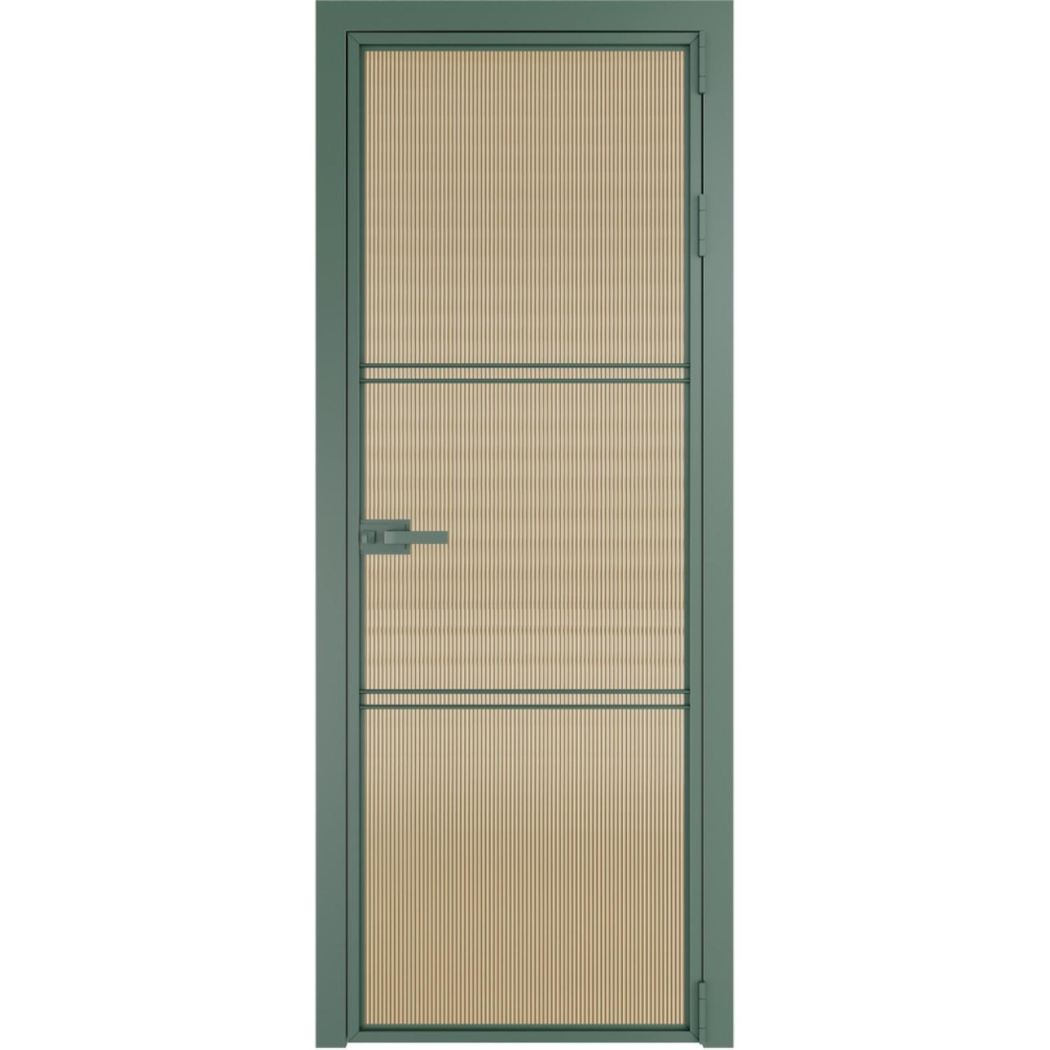 Дверь межкомнатная  алюминиевая  3 AX ProfilDoors (Зеленый воск, Мору золото)