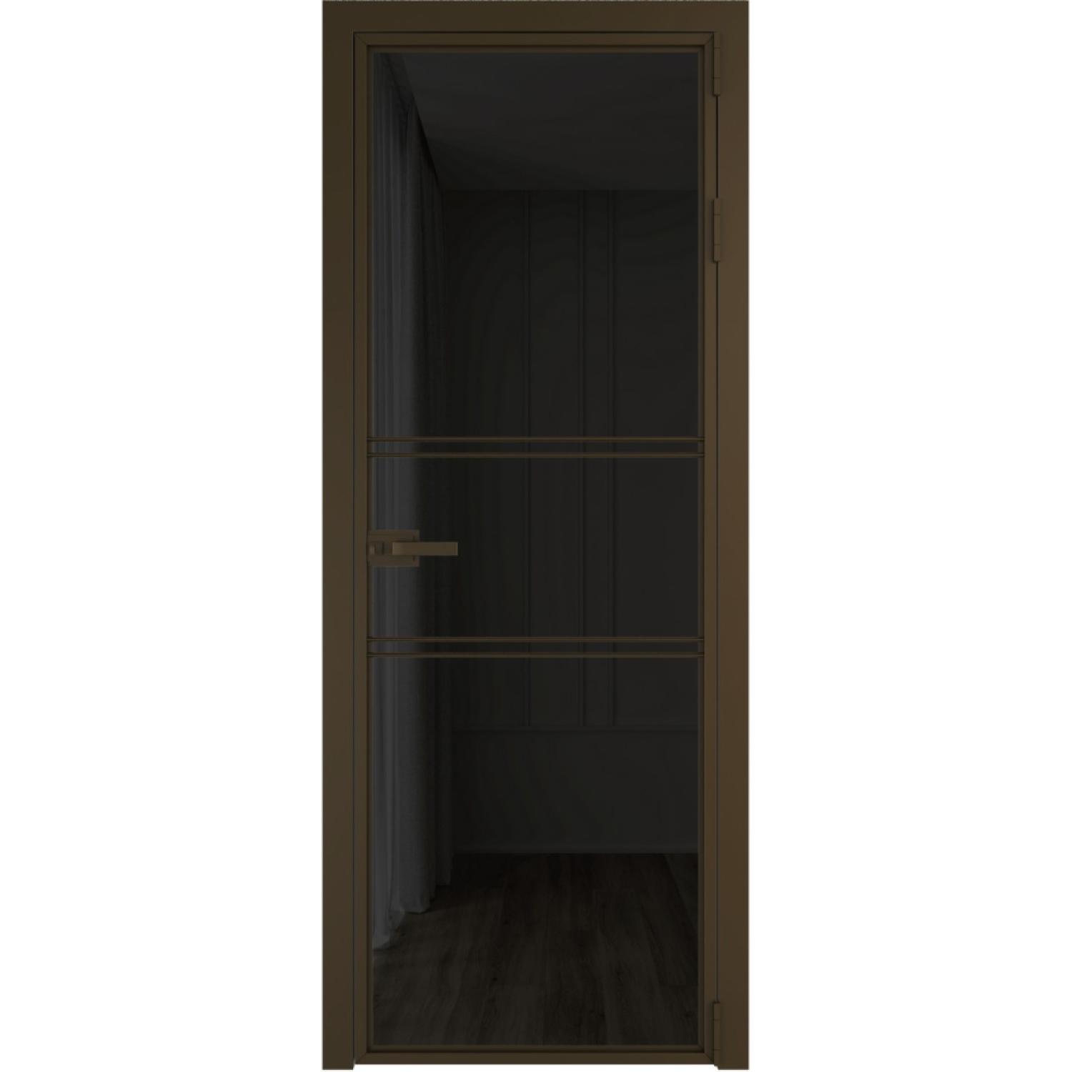 Дверь межкомнатная  алюминиевая  2 AX ProfilDoors (Деорэ, Черное тонированное)