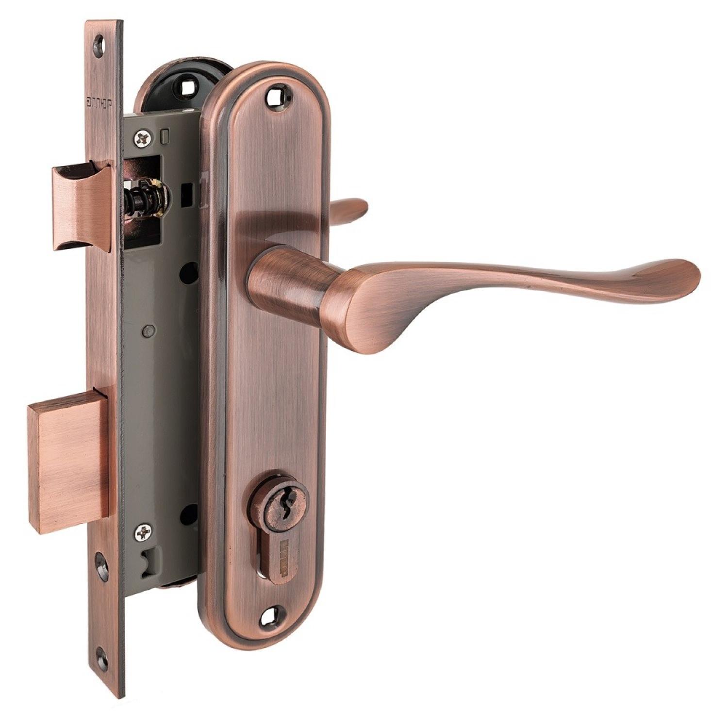 Замок врезной 127/1 (ст медь)