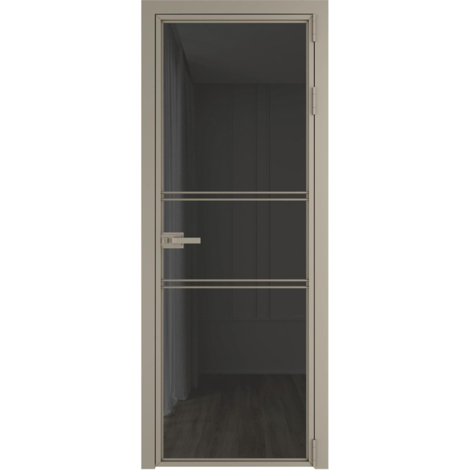 Дверь межкомнатная  алюминиевая  2 AX ProfilDoors (Никель, Триплекс Тонированный)