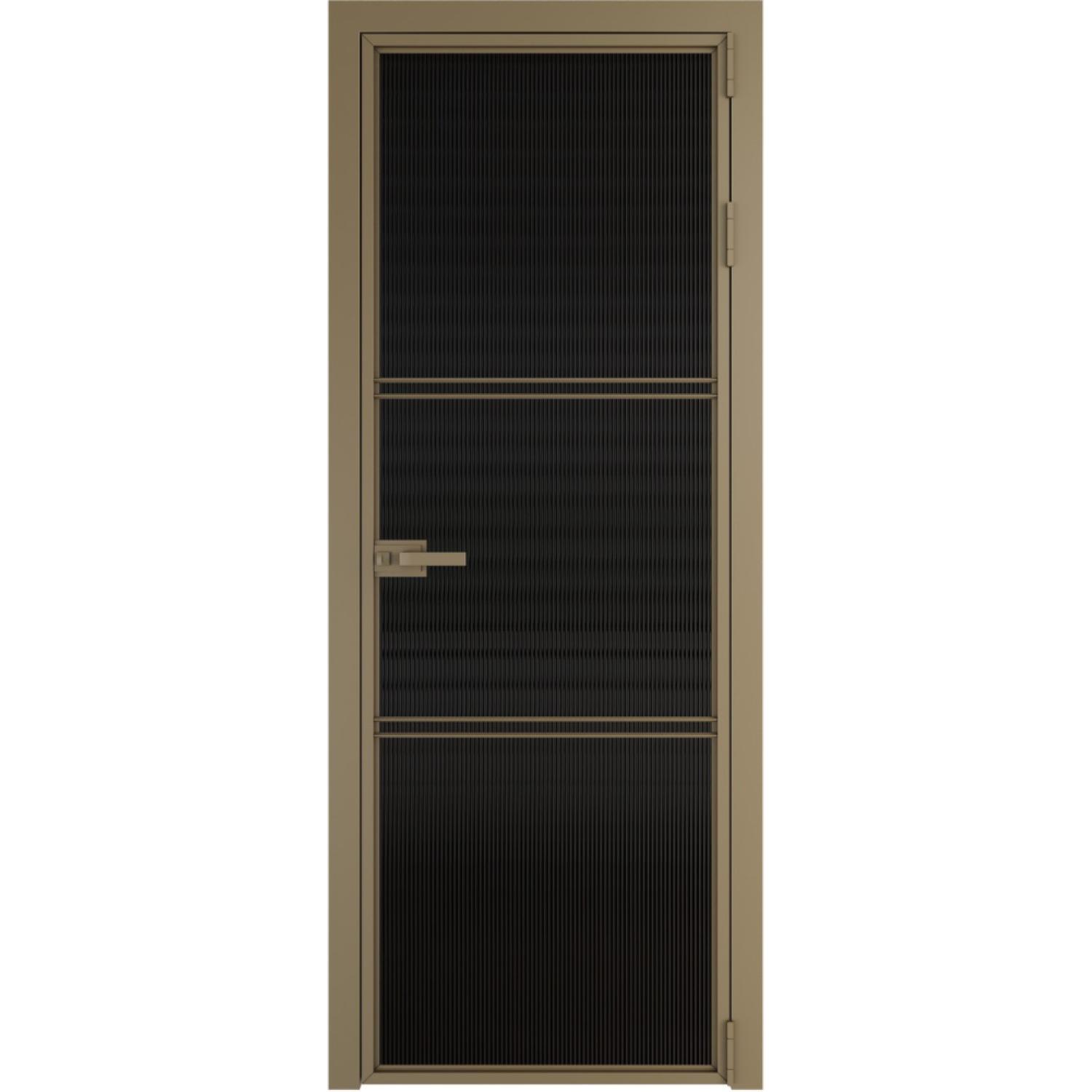 Дверь межкомнатная  алюминиевая  3 AX ProfilDoors (Шампань, Мору черное)