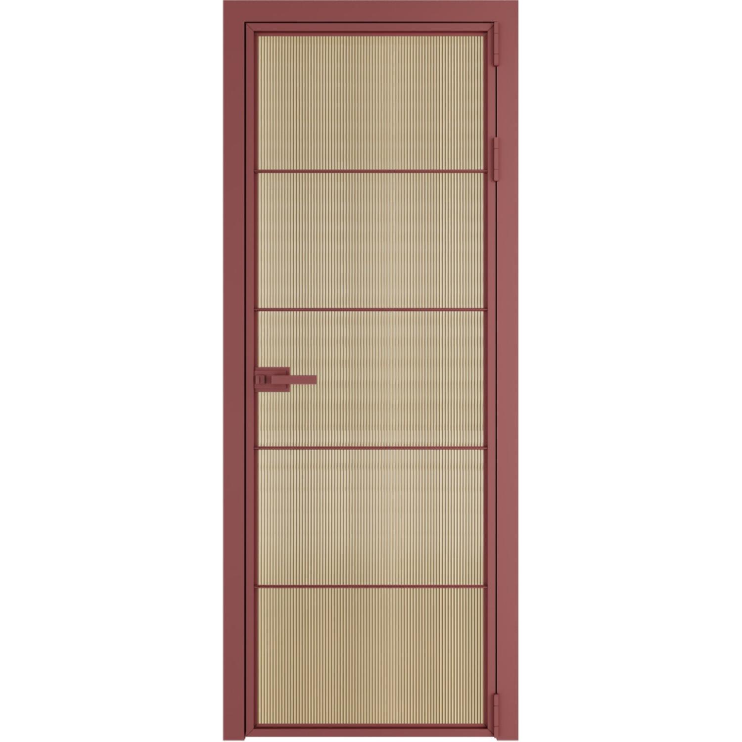 Дверь межкомнатная  алюминиевая  5 AX ProfilDoors (Красный антрацит, Мору золото)