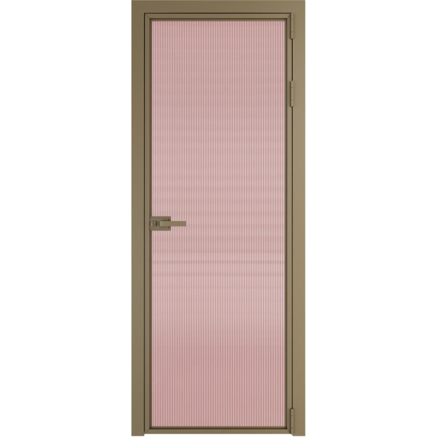 Дверь межкомнатная  алюминиевая  1 AX ProfilDoors (Шампань, Мору розовое)