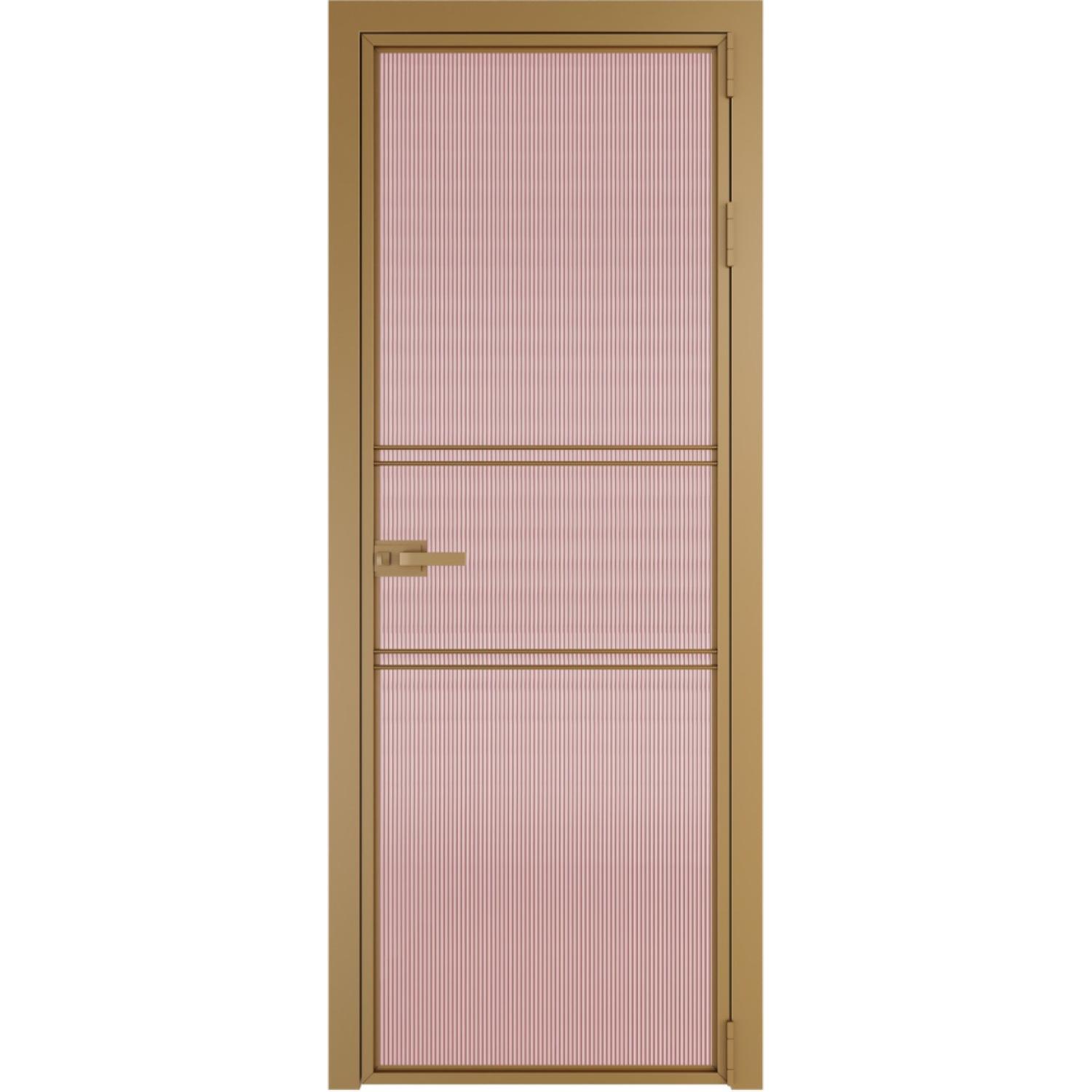 Дверь межкомнатная  алюминиевая  2 AX ProfilDoors (Золото, Мору розовое)