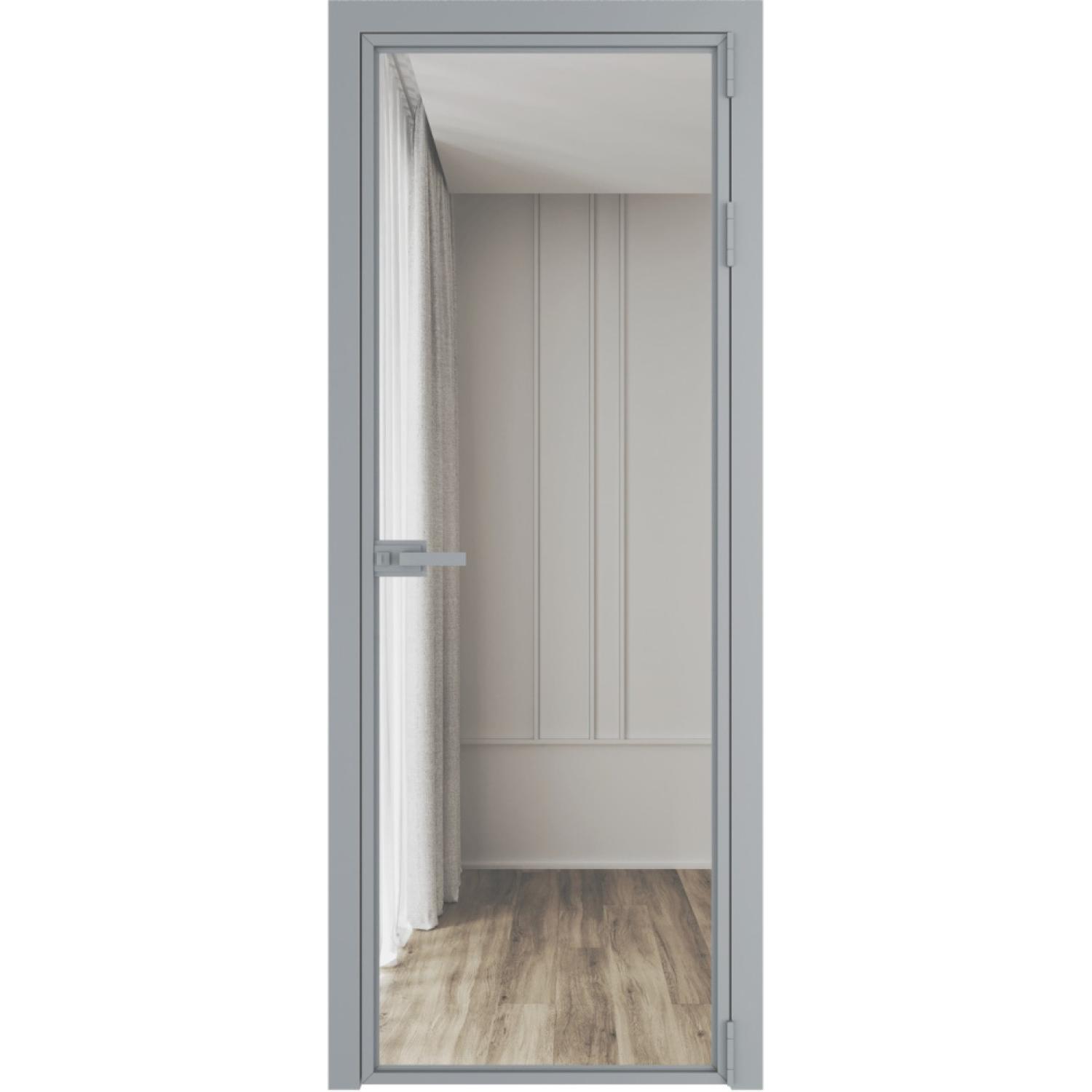 Дверь межкомнатная  алюминиевая  1 AX ProfilDoors (Серебро, Прозрачное)
