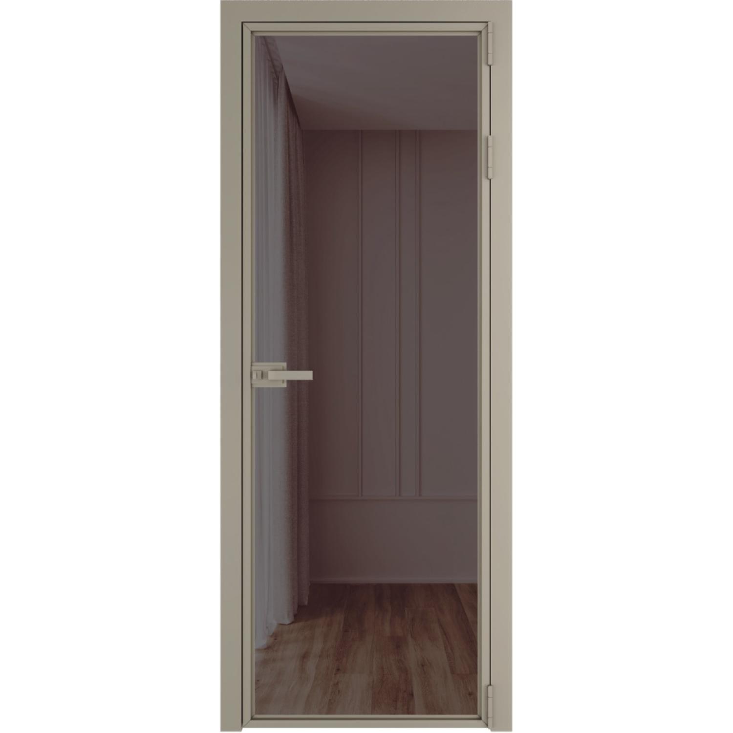 Дверь межкомнатная  алюминиевая  1 AX ProfilDoors (Никель, Золотистая бронза)