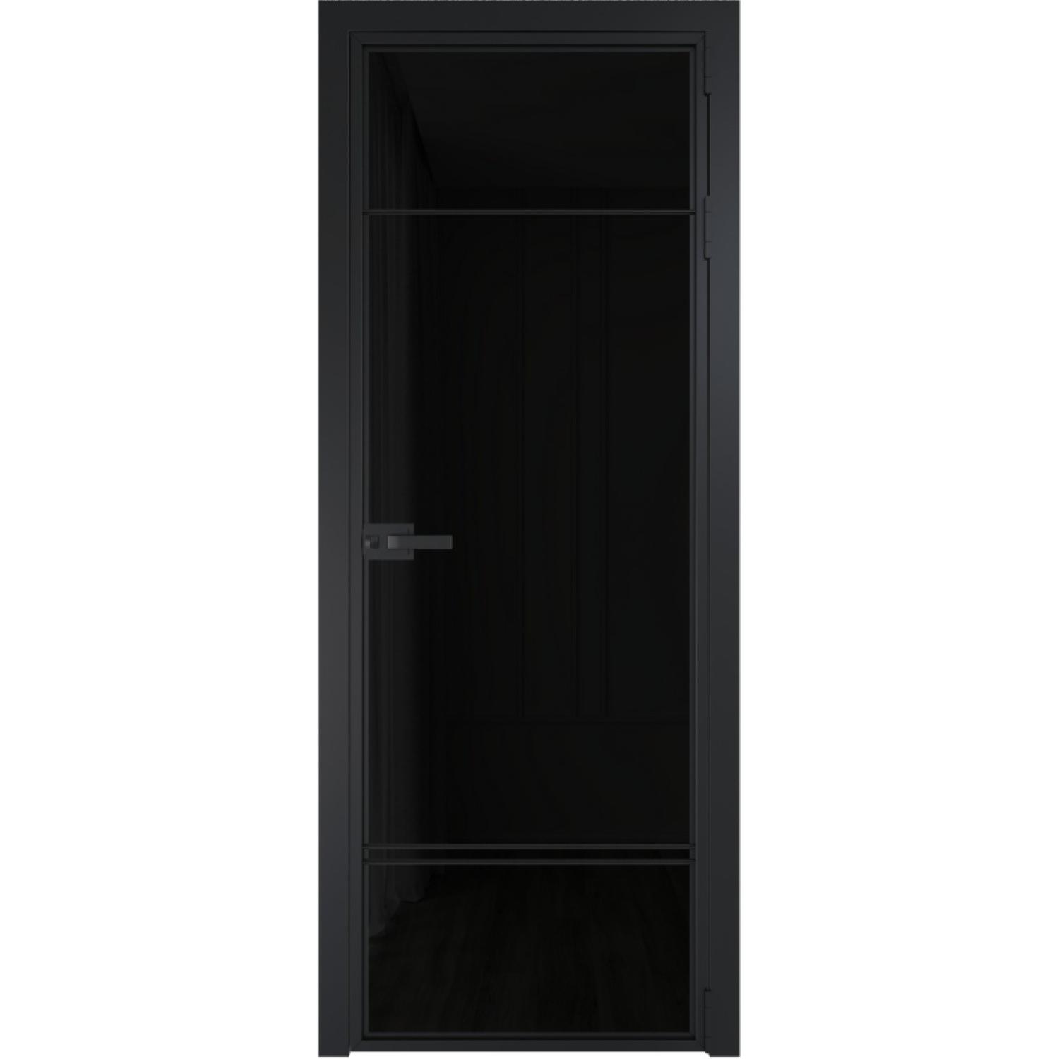 Дверь межкомнатная  алюминиевая  4 AX ProfilDoors (Черный, Триплекс черный)