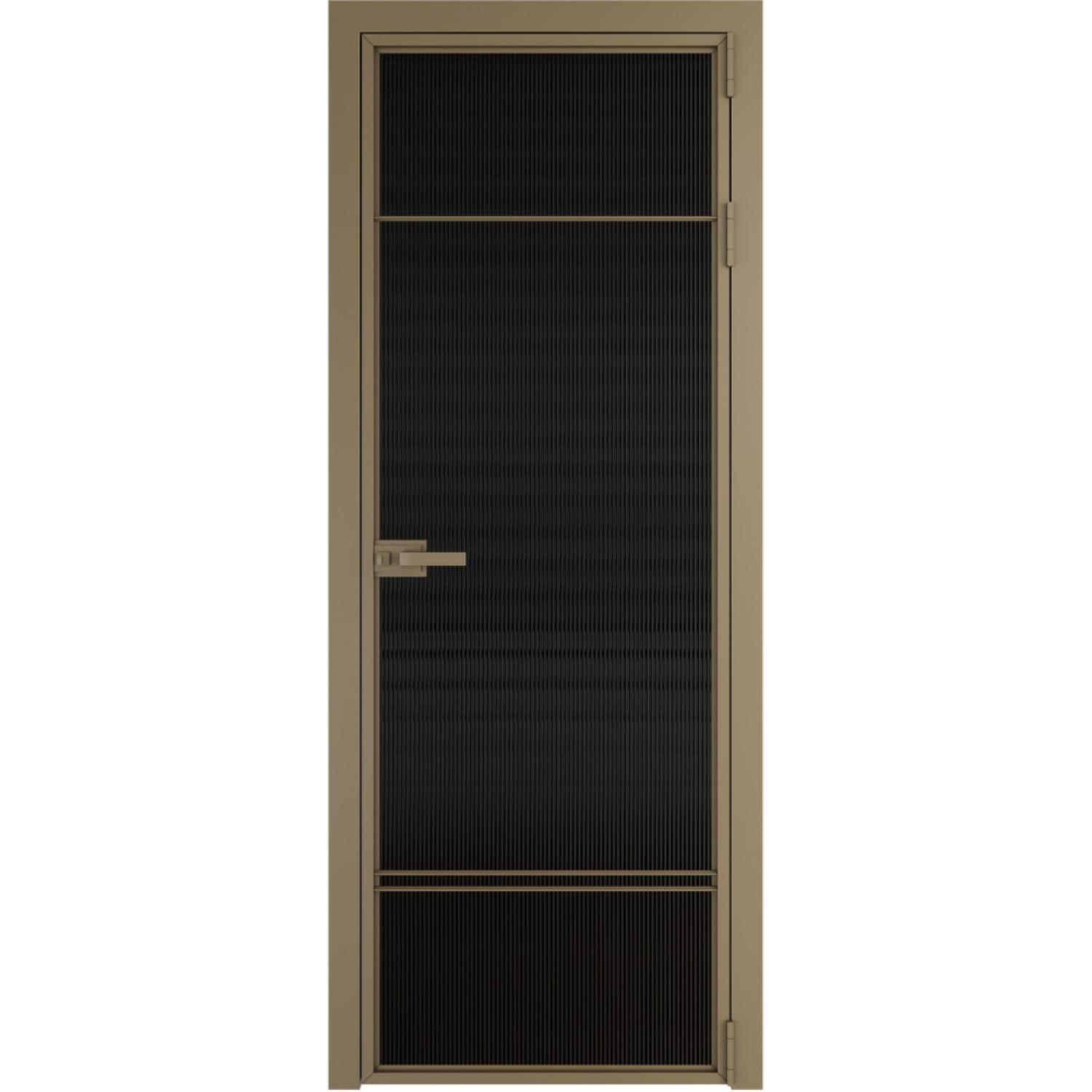 Дверь межкомнатная  алюминиевая  4 AX ProfilDoors (Шампань, Мору черное)