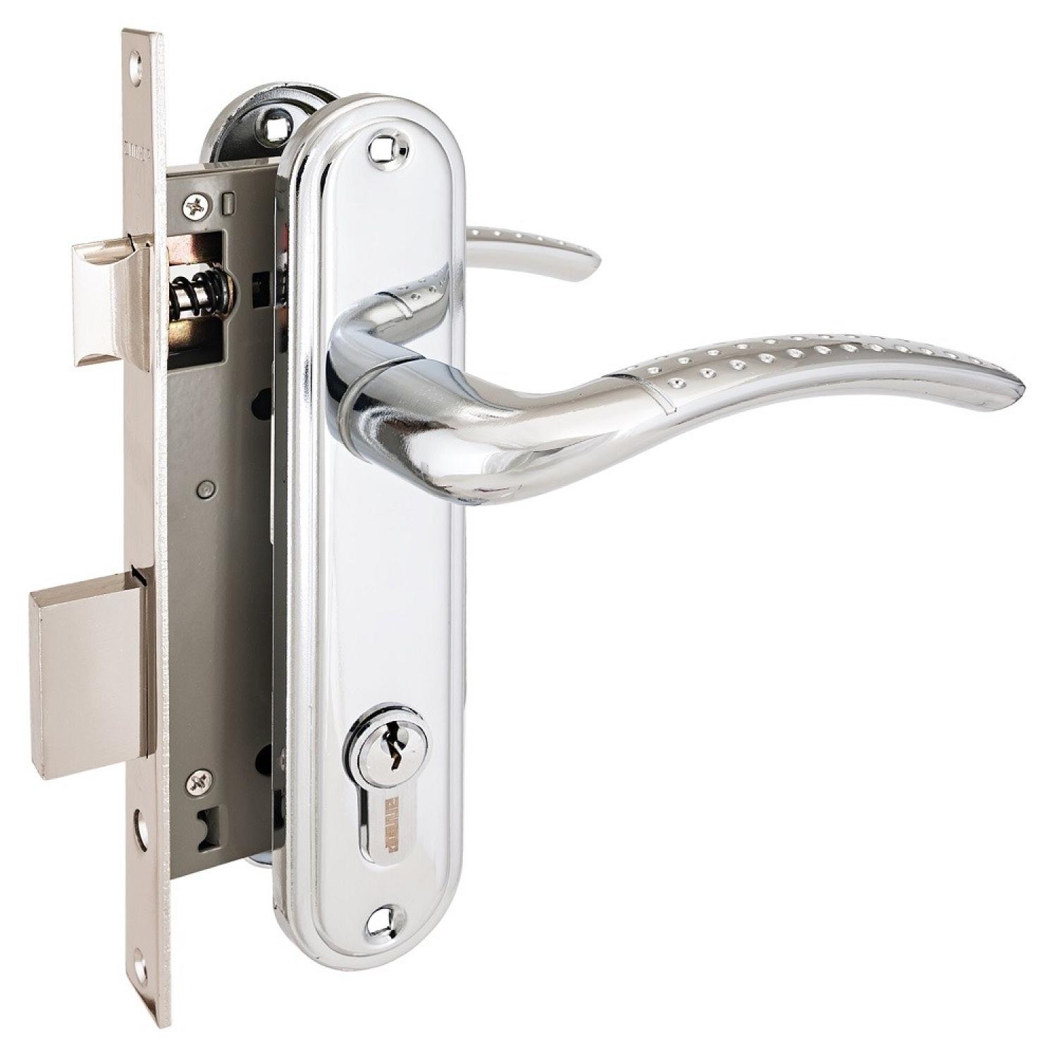 Замок врезной 132/1 (хром)