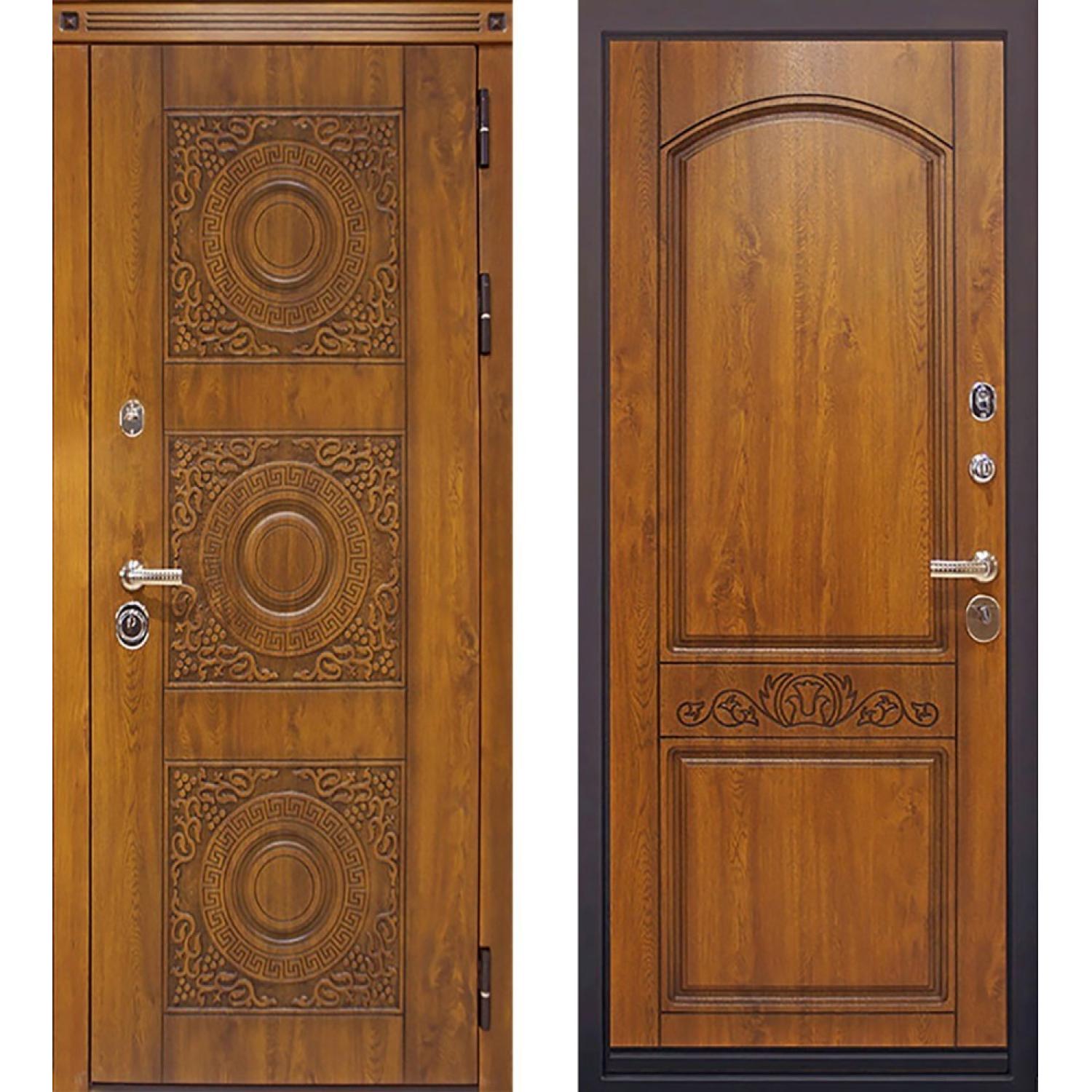 Входная дверь Милано (960*2050 L, Дуб золотой (винорит)+ патина черная, Дуб золотой (винорит)+ патина черная, Заказная)