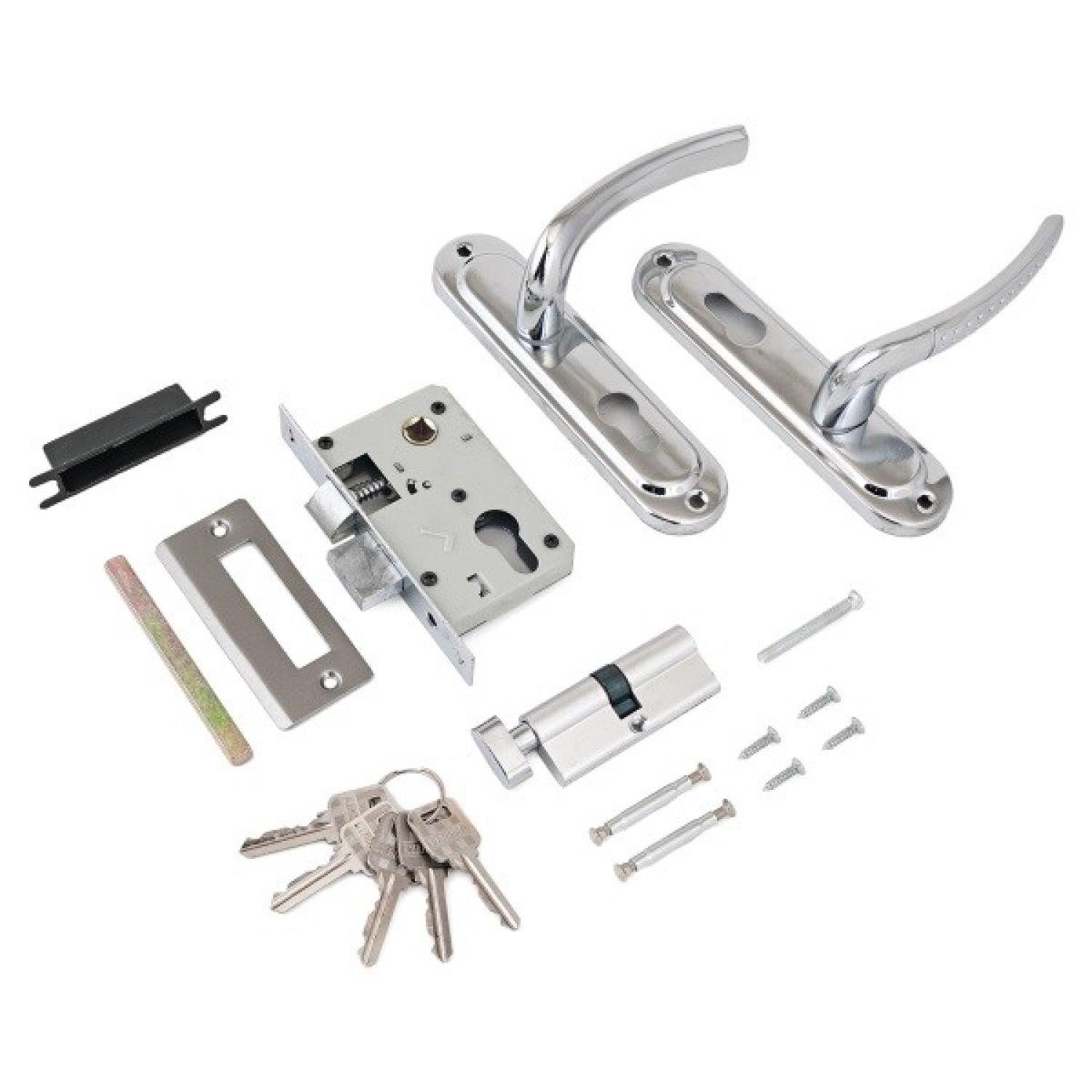 Замок врезной Стандарт 132/50B вертушка (хром)