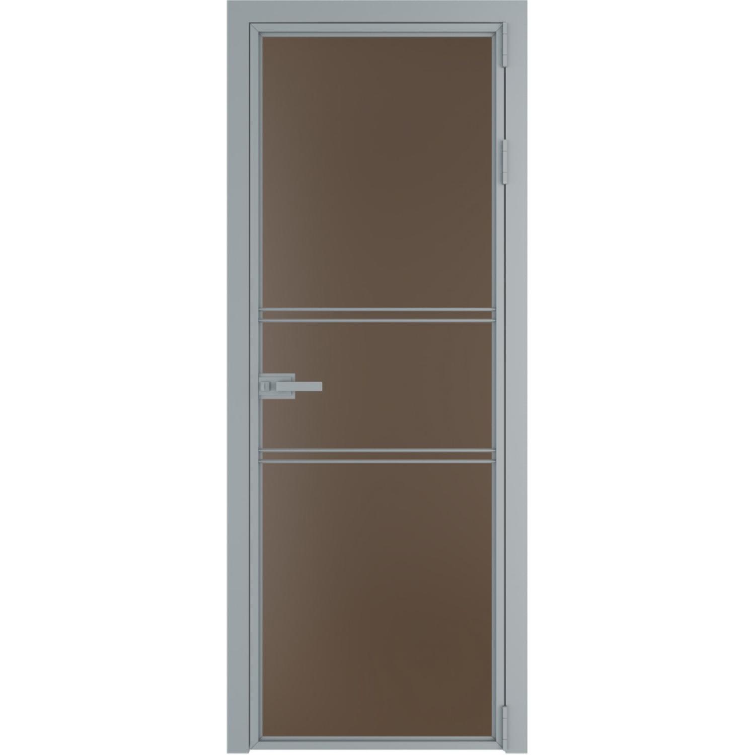 Дверь межкомнатная  алюминиевая  2 AX ProfilDoors (Серебро, Монохром гляссе)