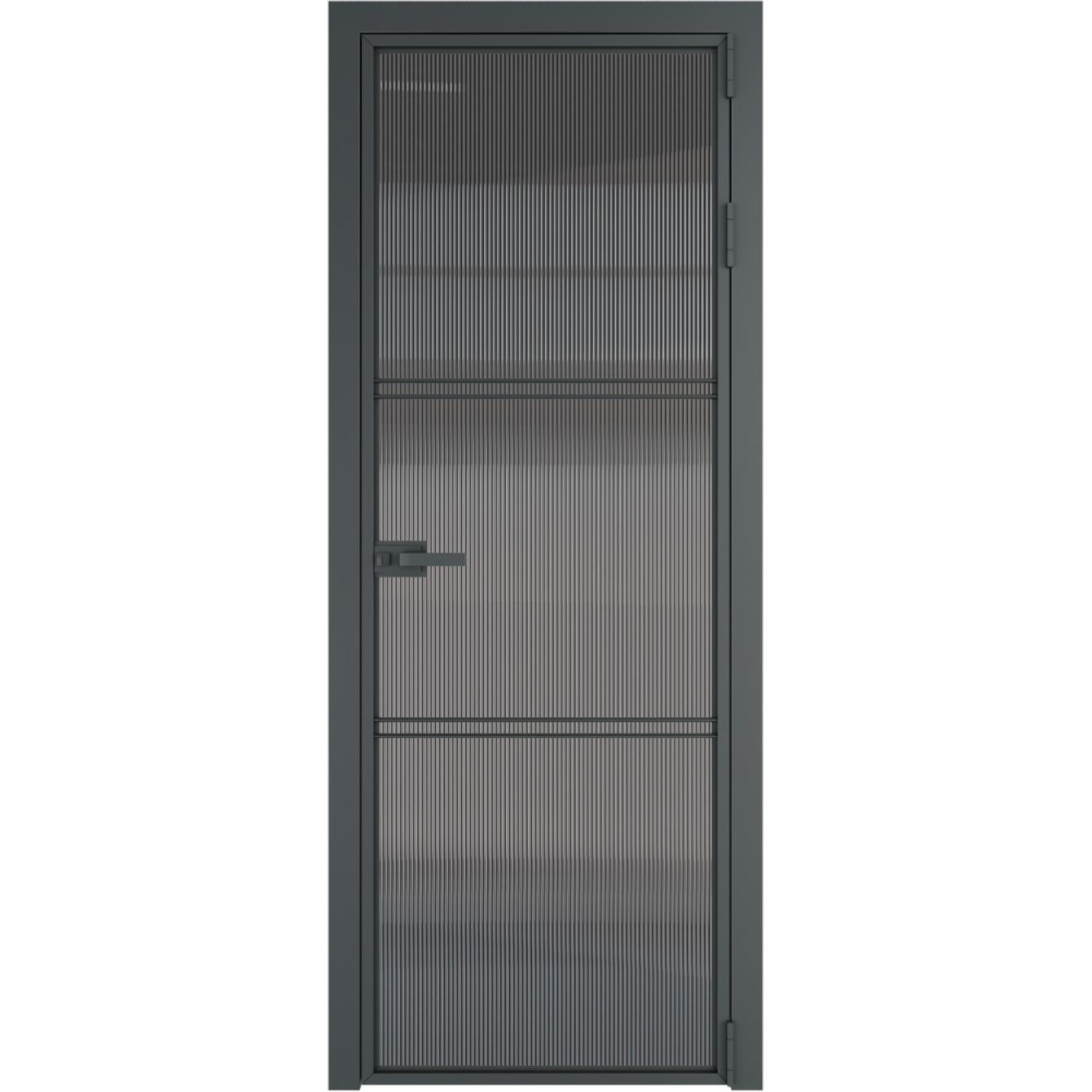 Дверь межкомнатная  алюминиевая  3 AX ProfilDoors (Серая ночь, Мору тонированное)