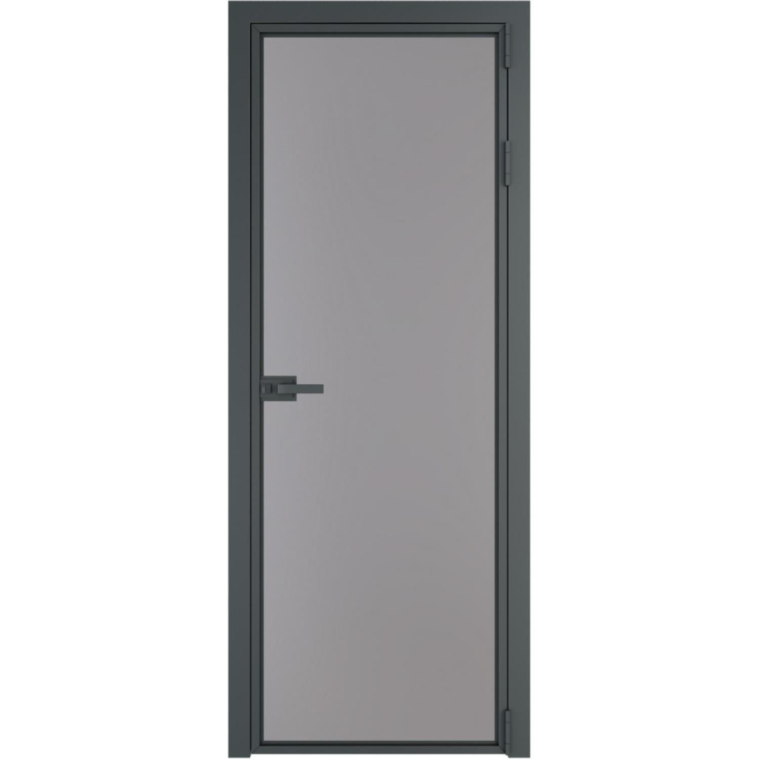 Дверь межкомнатная  алюминиевая  1 AX ProfilDoors (Серая ночь, Монохром серый)