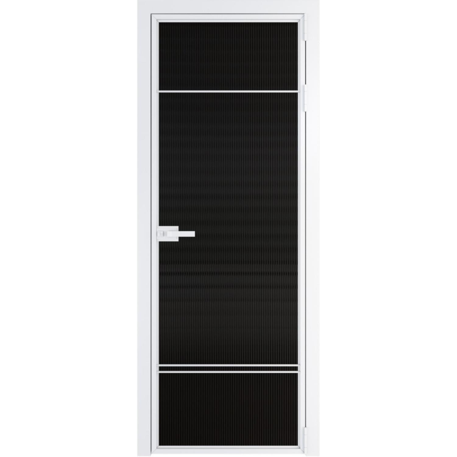 Дверь межкомнатная  алюминиевая  4 AX ProfilDoors (Вайт, Мору черное)
