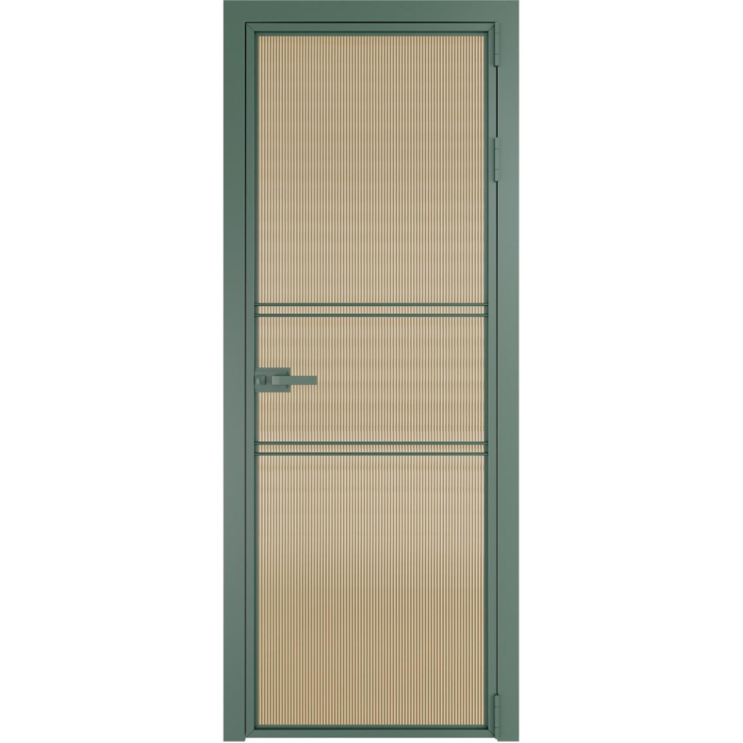 Дверь межкомнатная  алюминиевая  2 AX ProfilDoors (Зеленый воск, Мору золото)