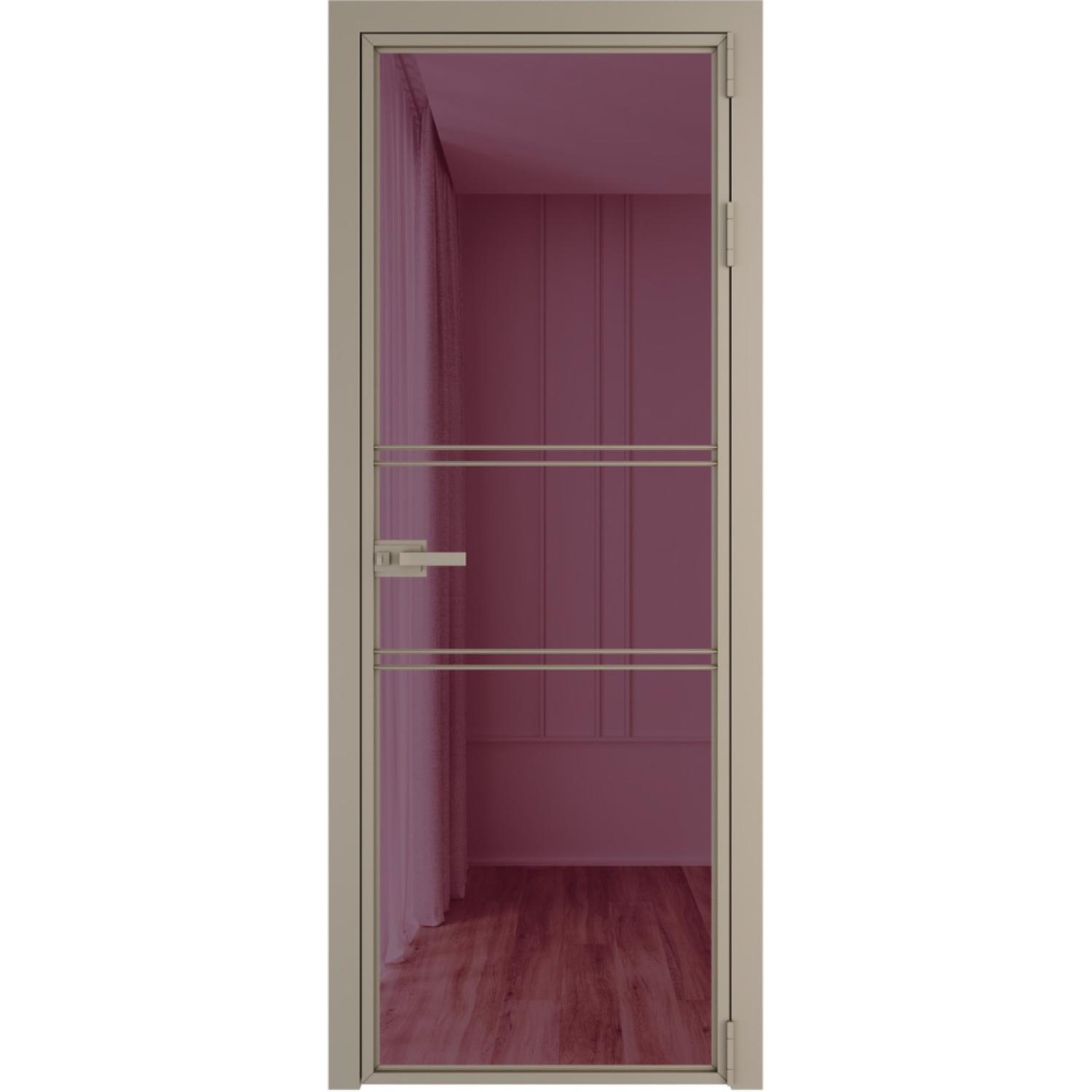 Дверь межкомнатная  алюминиевая  2 AX ProfilDoors (Никель, Фиолетовое шпион)