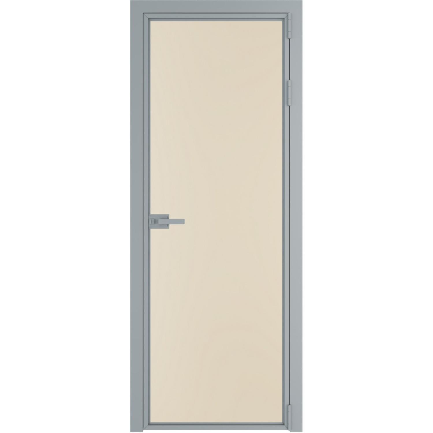 Дверь межкомнатная  алюминиевая  1 AX ProfilDoors (Серебро, Монохром жемчуг)