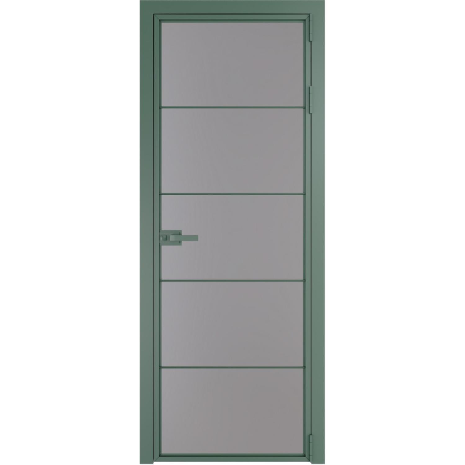 Дверь межкомнатная  алюминиевая  5 AX ProfilDoors (Зеленый воск, Монохром серый)