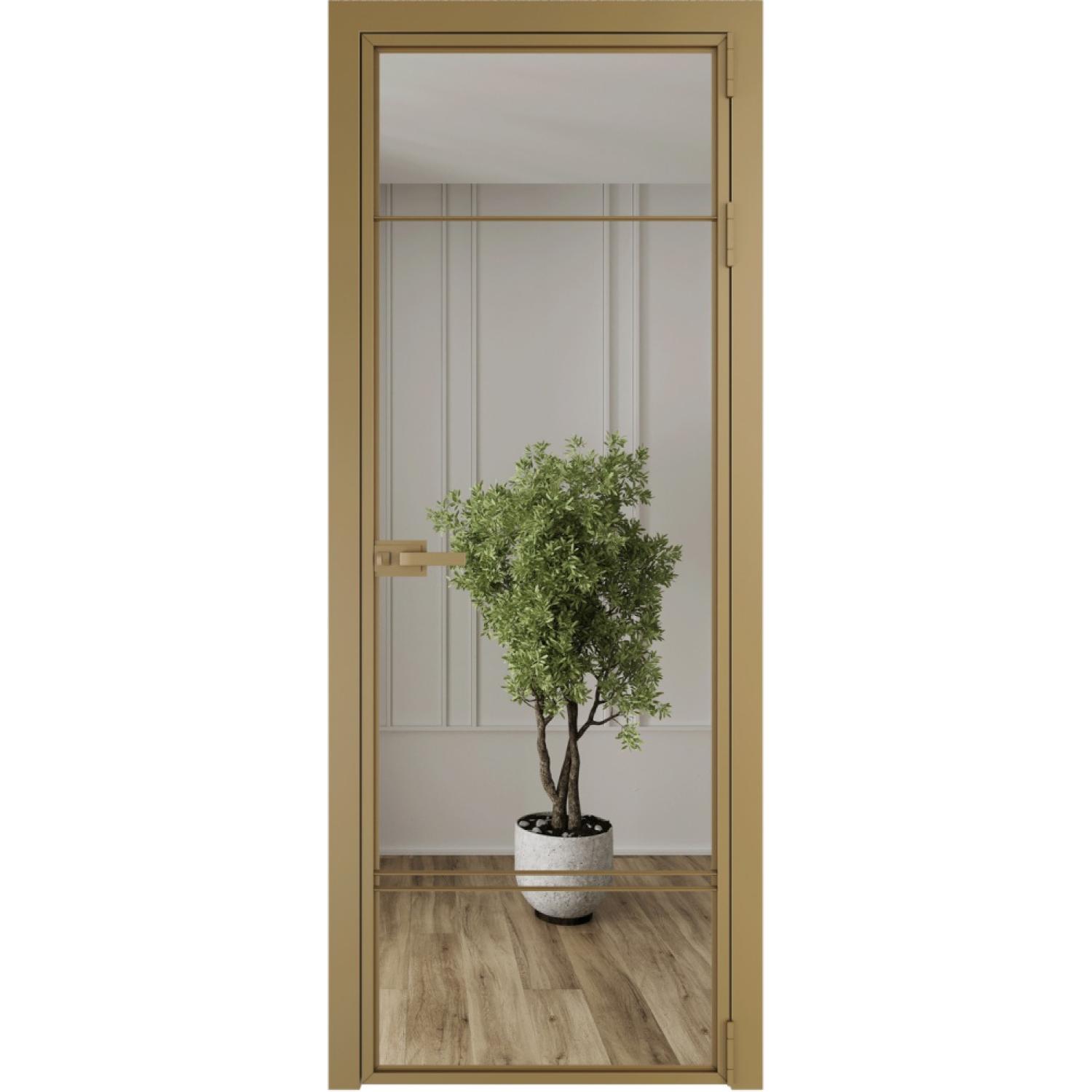 Дверь межкомнатная  алюминиевая  4 AX ProfilDoors (Золото, Зеркало)
