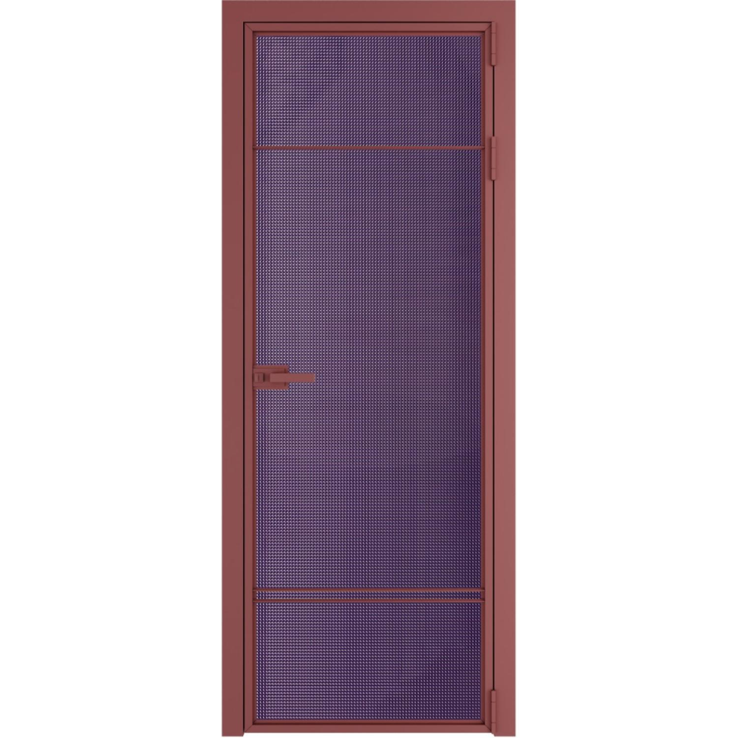 Дверь межкомнатная  алюминиевая  4 AX ProfilDoors (Красный антрацит, Кризет фиолетовый)