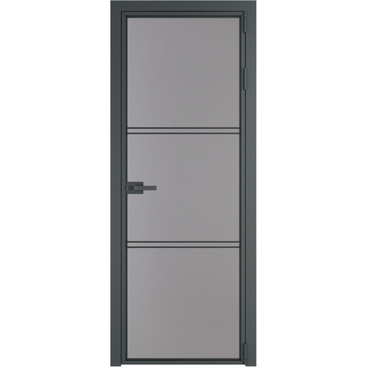 Дверь межкомнатная  алюминиевая  3 AX ProfilDoors (Серая ночь, Монохром серый)