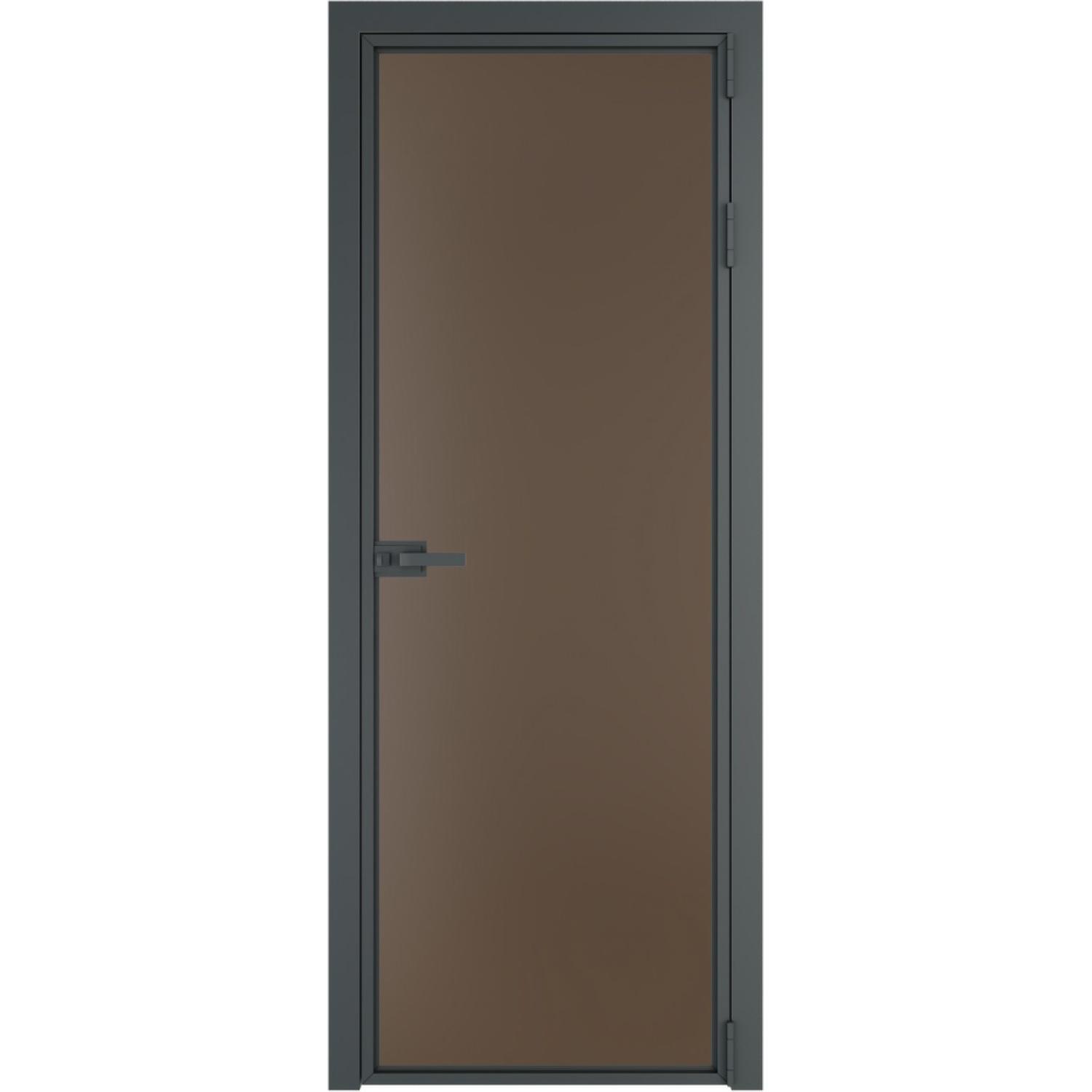Дверь межкомнатная  алюминиевая  1 AX ProfilDoors (Серая ночь, Монохром гляссе)