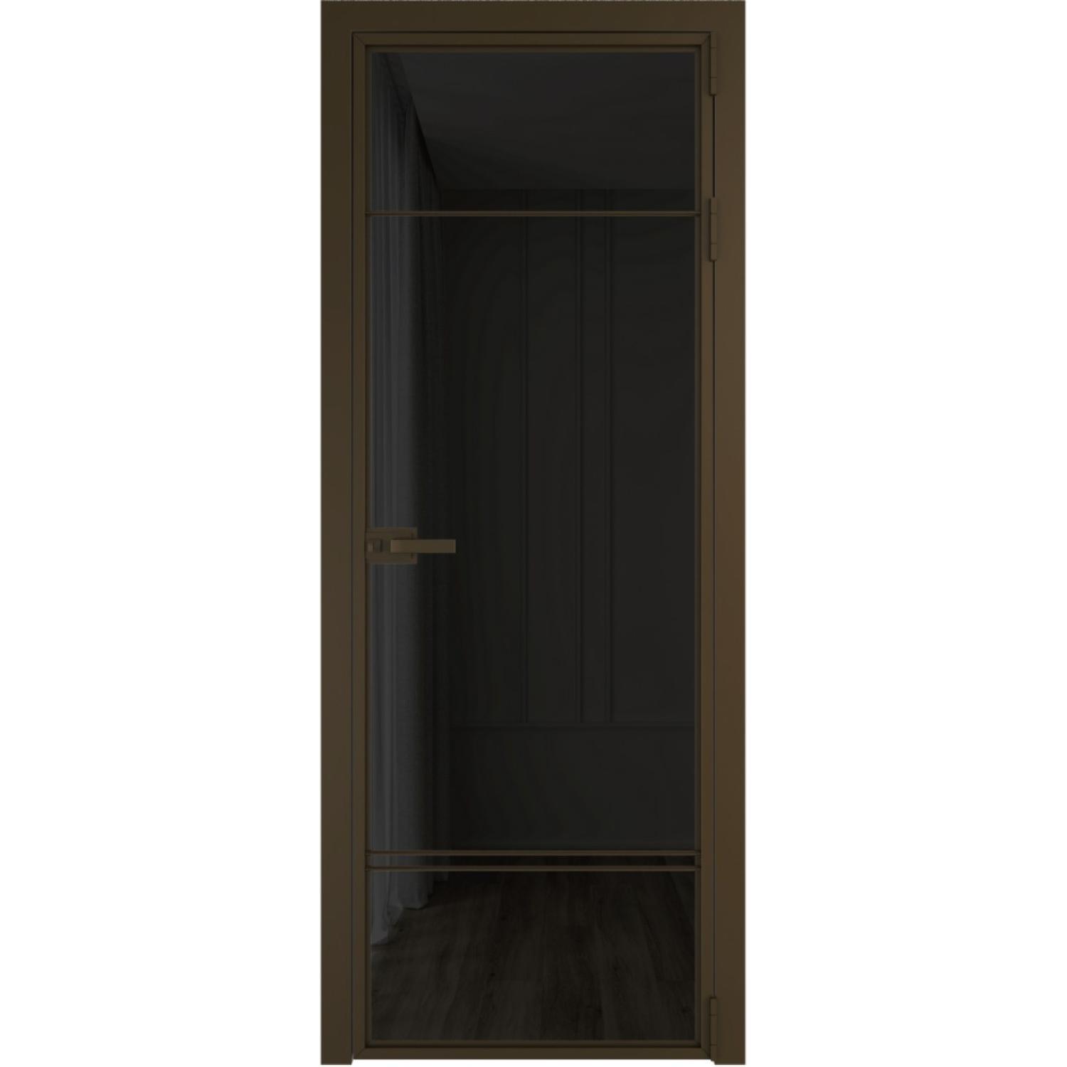 Дверь межкомнатная  алюминиевая  4 AX ProfilDoors (Деорэ, Черное тонированное)
