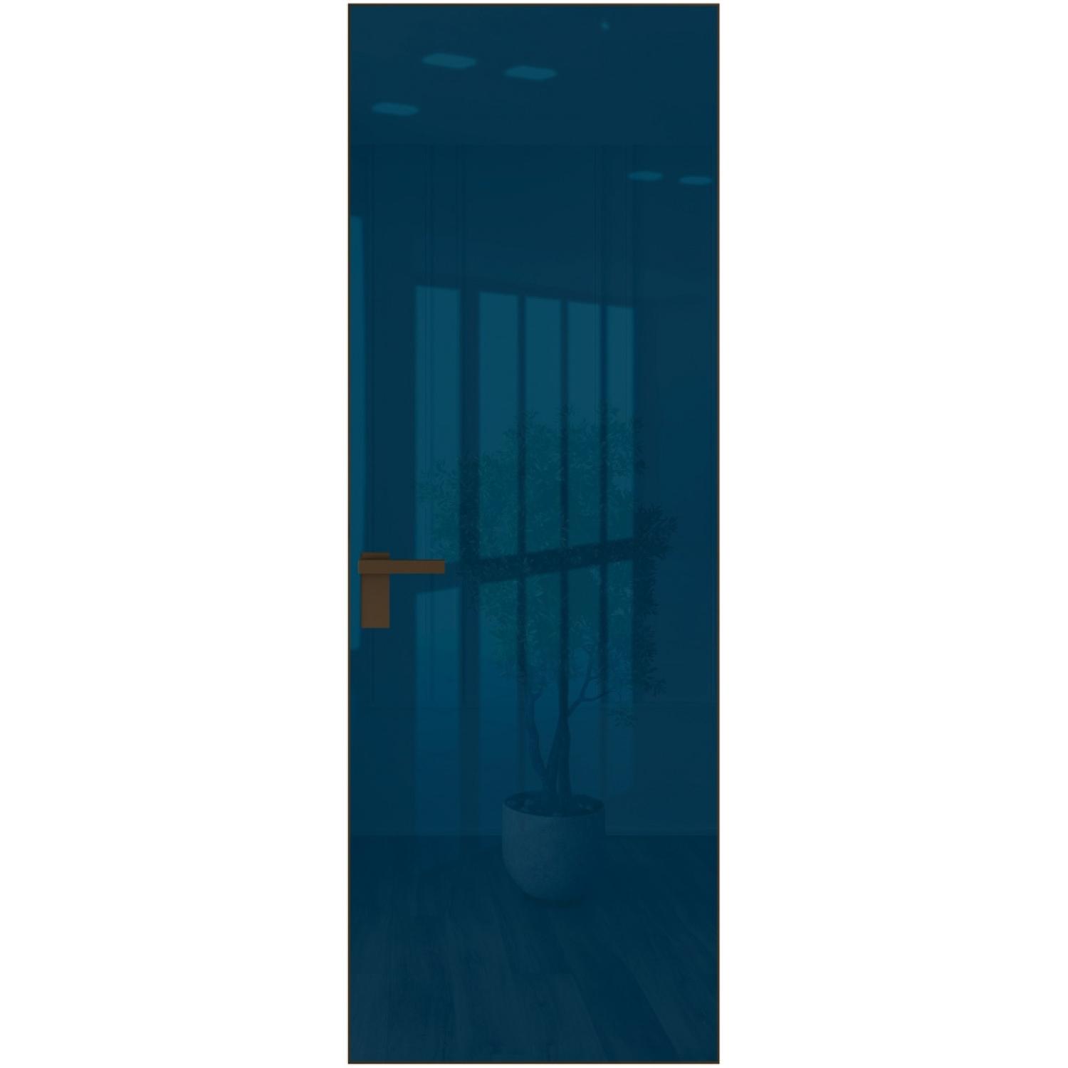 Дверь межкомнатная  алюминиевая  1 AGK (Деорэ, Зеркало blue, Заказная)