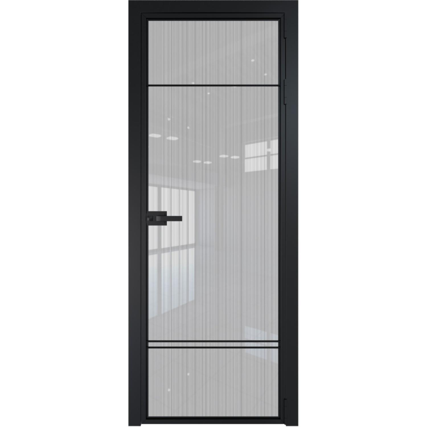 Дверь межкомнатная  алюминиевая  4 AX ProfilDoors (Черный, Страйп)
