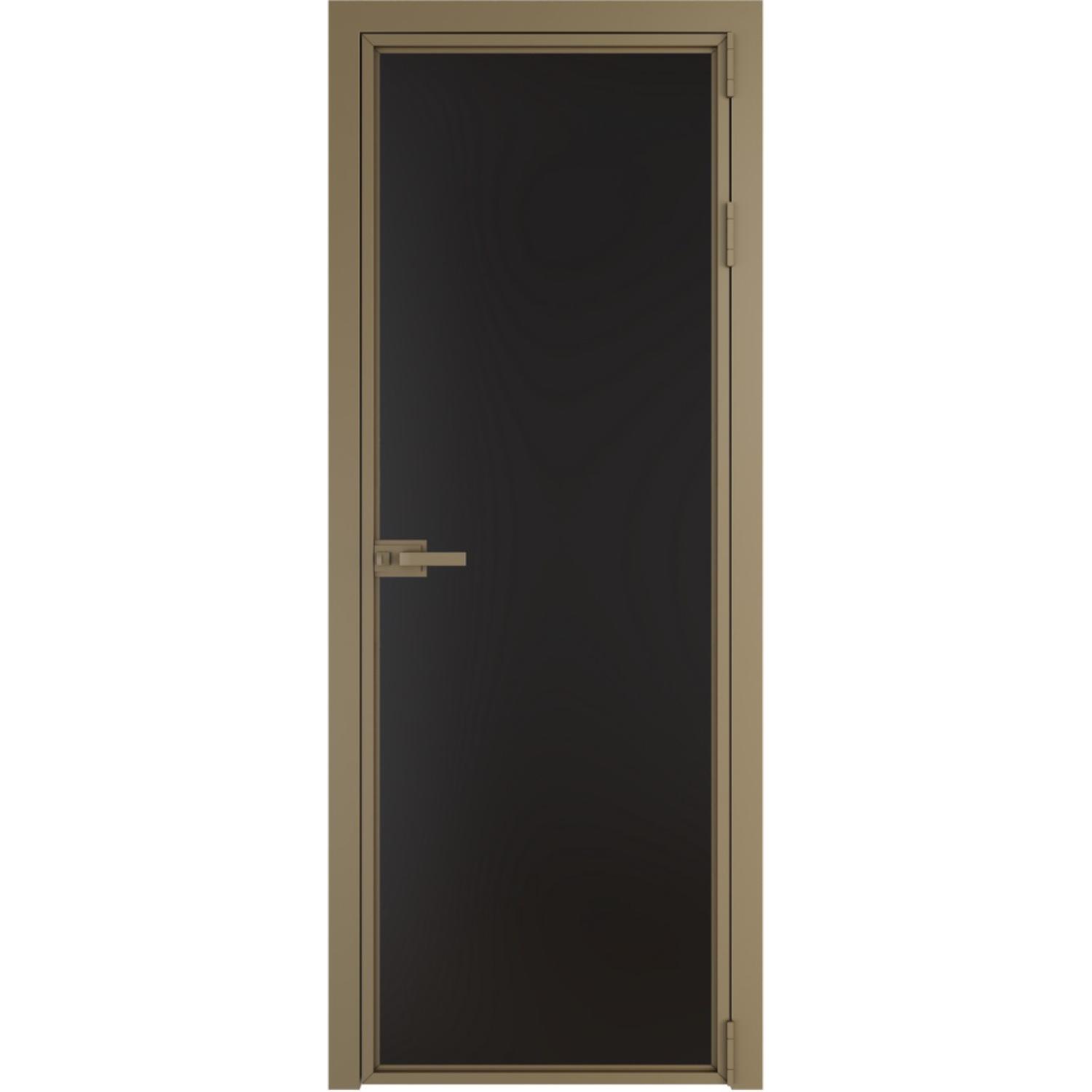 Дверь межкомнатная  алюминиевая  1 AX ProfilDoors (Шампань, Монохром черный)