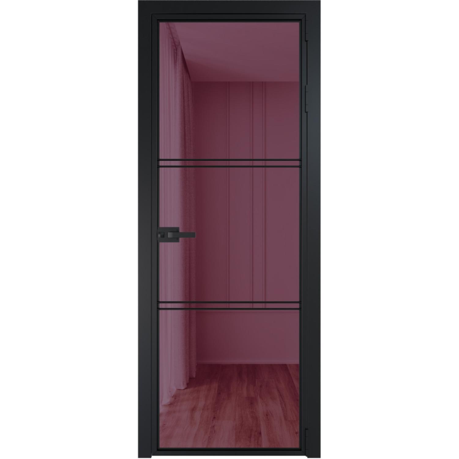 Дверь межкомнатная  алюминиевая  3 AX ProfilDoors (Черный, Фиолетовое шпион)