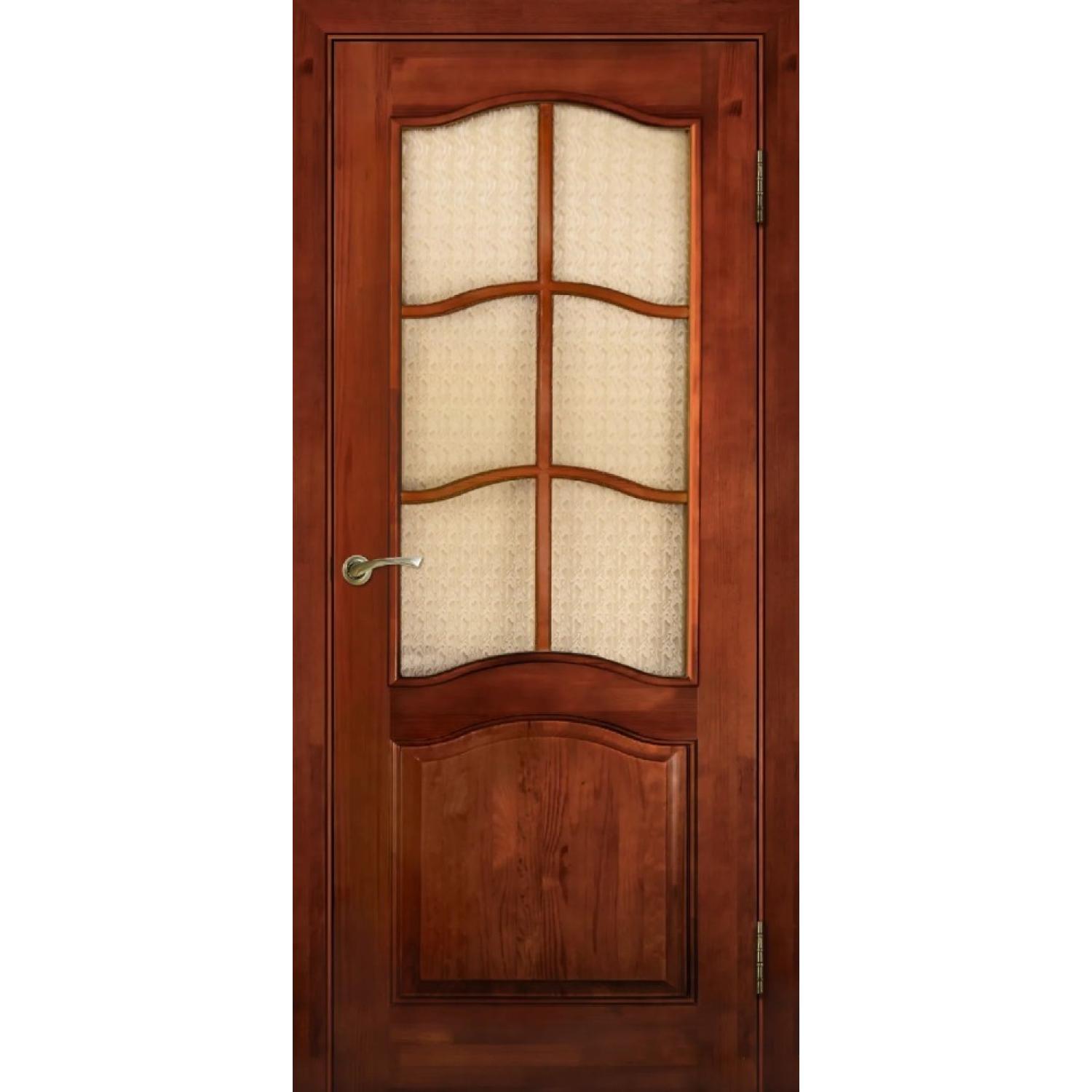 Дверь межкомнатная Модель №7 ДО сосна (2000*700, Коньяк, Мателюкс бронза матовое, Заказная)