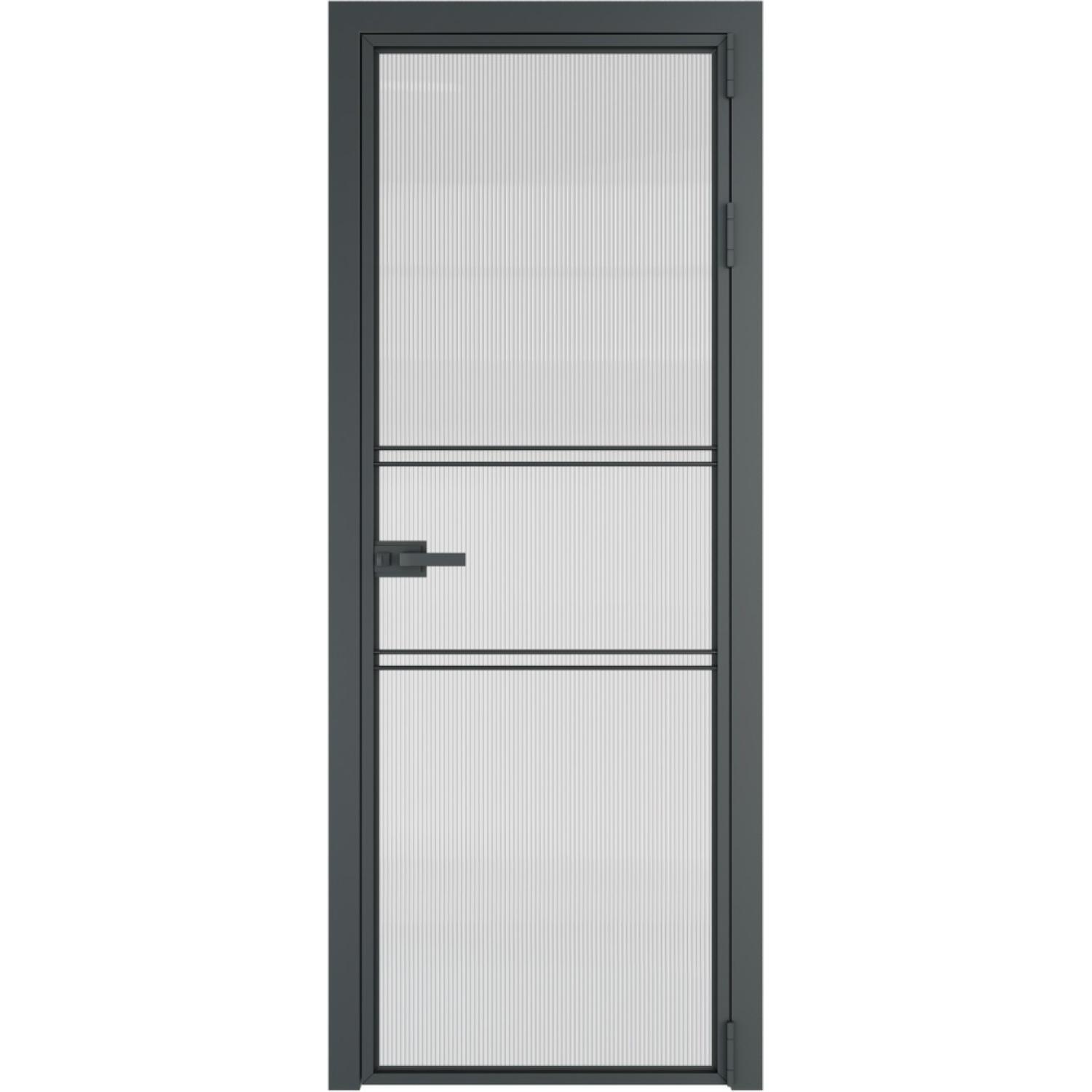 Дверь межкомнатная  алюминиевая  2 AX ProfilDoors (Серая ночь, Мору осветленное)