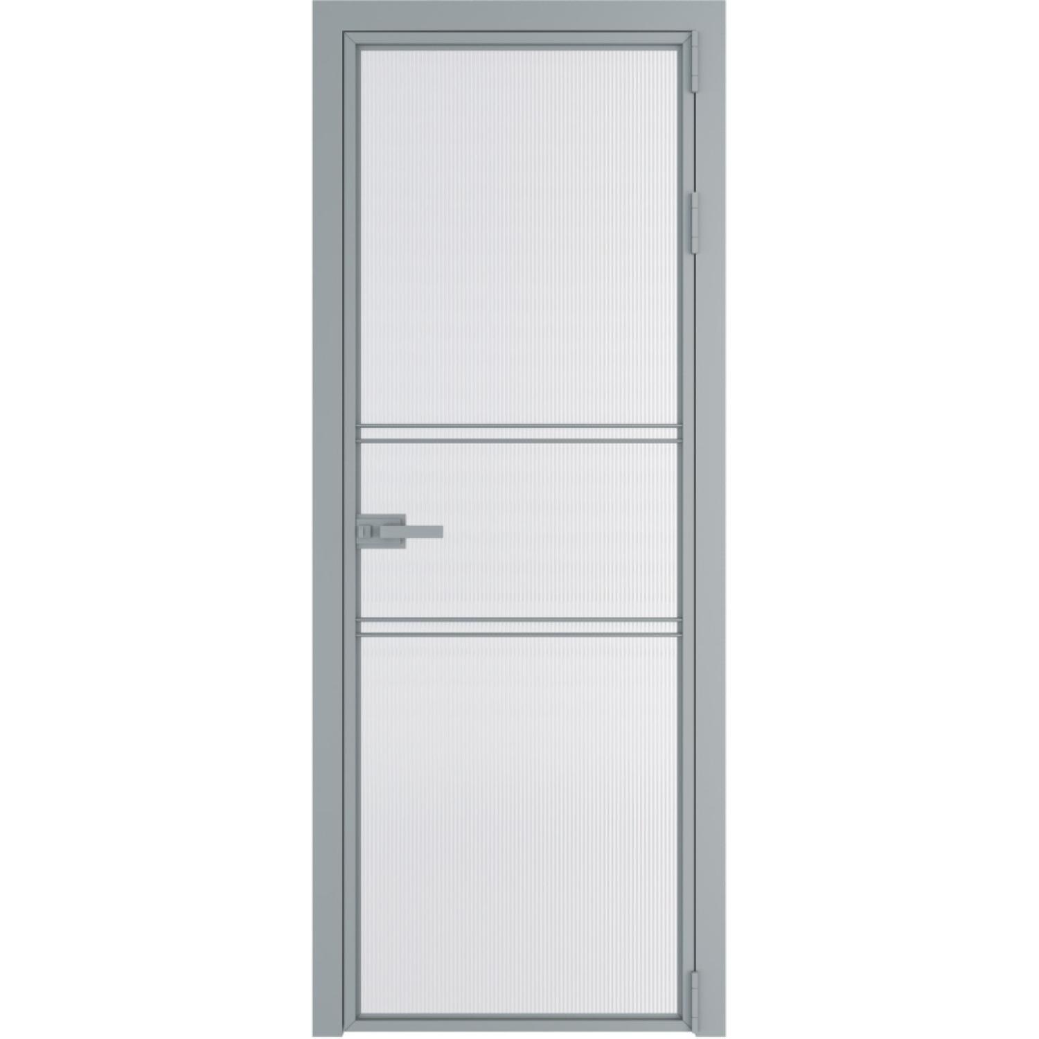 Дверь межкомнатная  алюминиевая  2 AX ProfilDoors (Серебро, Мору двухстороннее белое)