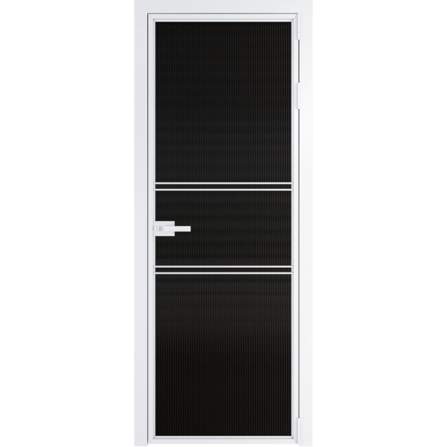 Дверь межкомнатная  алюминиевая  2 AX ProfilDoors (Вайт, Мору черное)