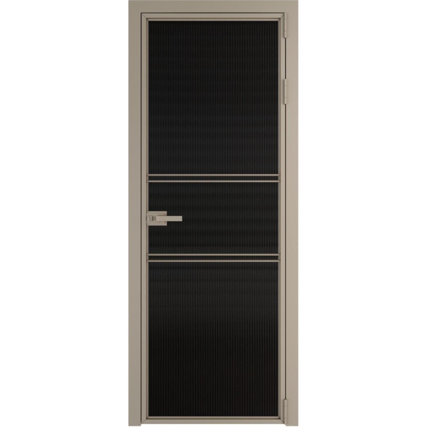 Дверь межкомнатная  алюминиевая  2 AX ProfilDoors (Никель, Мору черное)