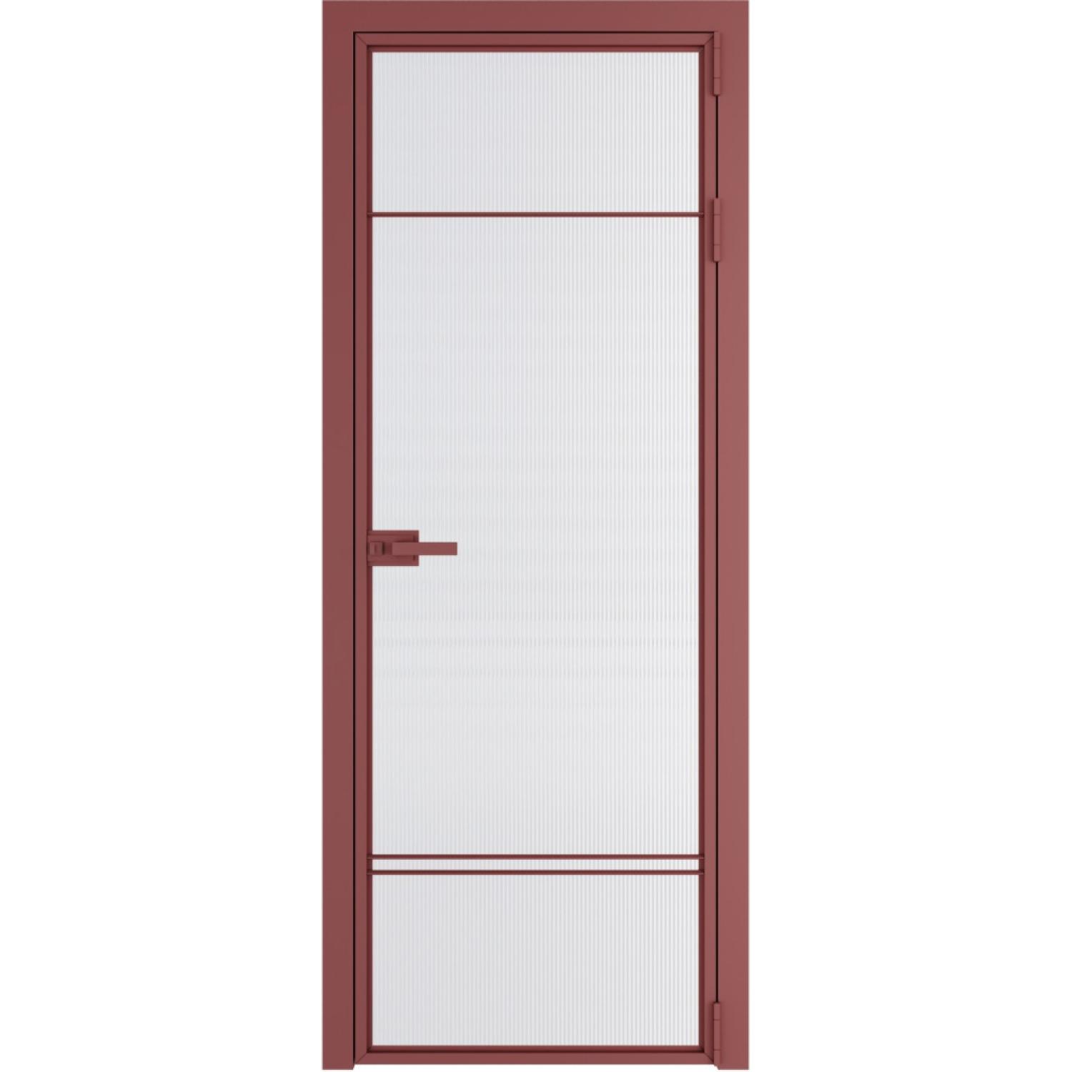 Дверь межкомнатная  алюминиевая  4 AX ProfilDoors (Красный антрацит, Мору двухстороннее белое)