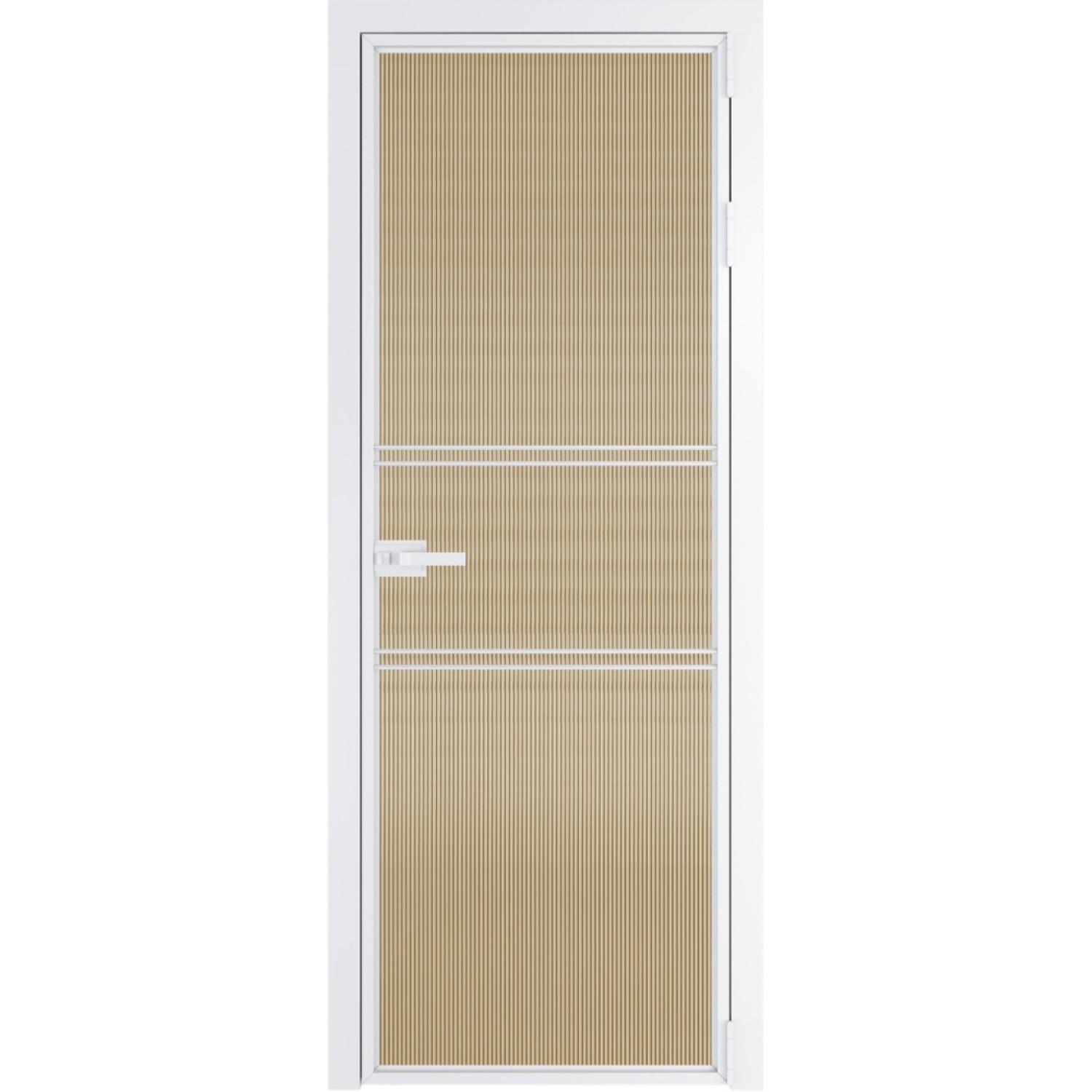 Дверь межкомнатная  алюминиевая  2 AX ProfilDoors (Вайт, Мору золото)