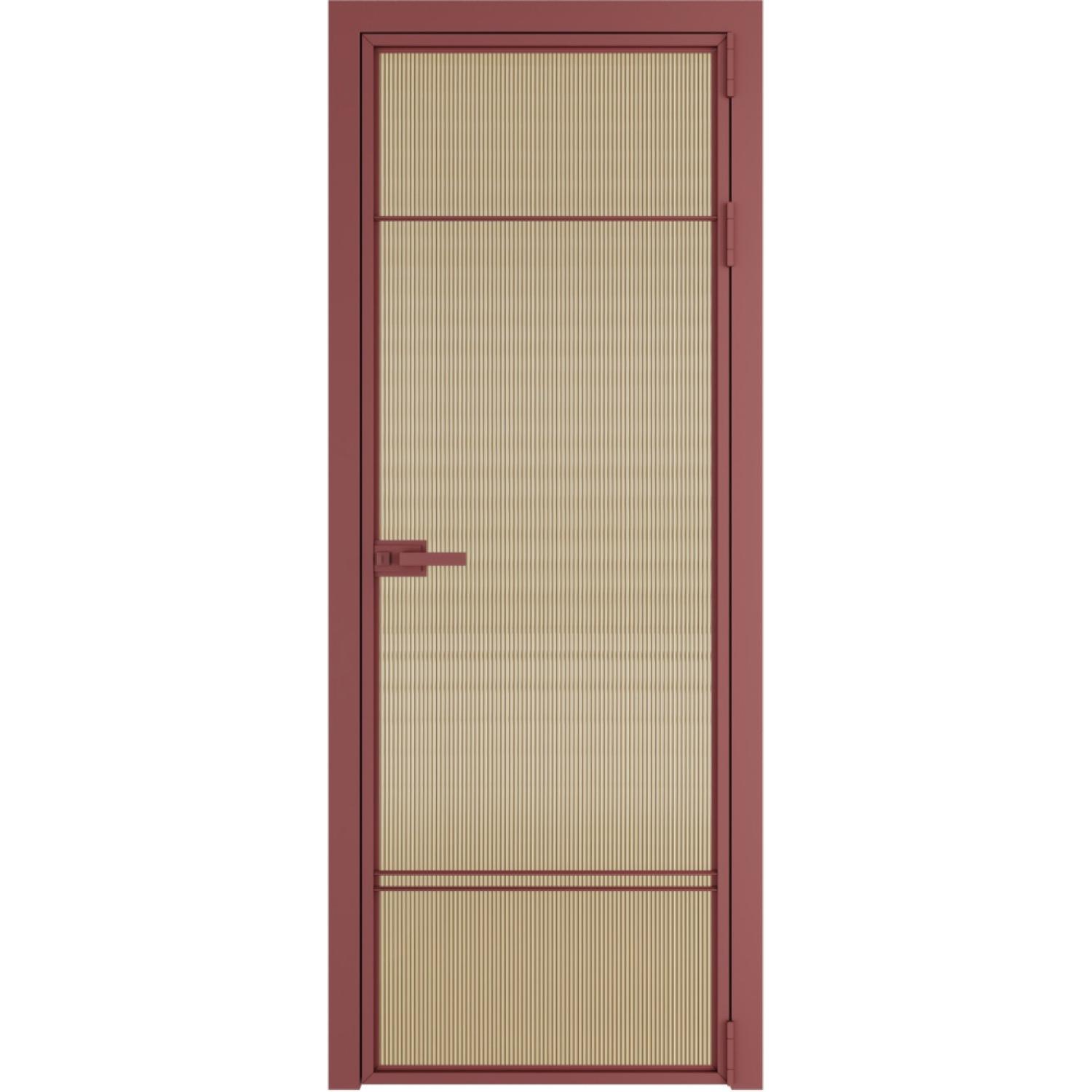 Дверь межкомнатная  алюминиевая  4 AX ProfilDoors (Красный антрацит, Мору золото)