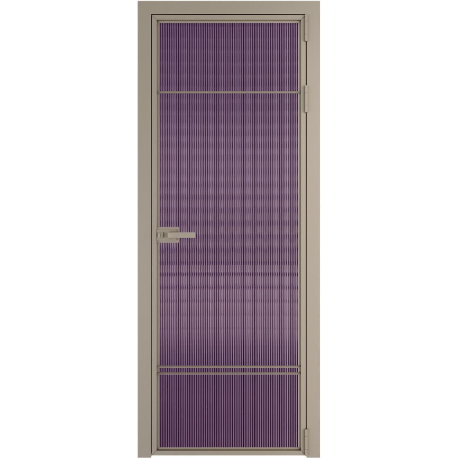 Дверь межкомнатная  алюминиевая  4 AX ProfilDoors (Никель, Мору фиолетовое)