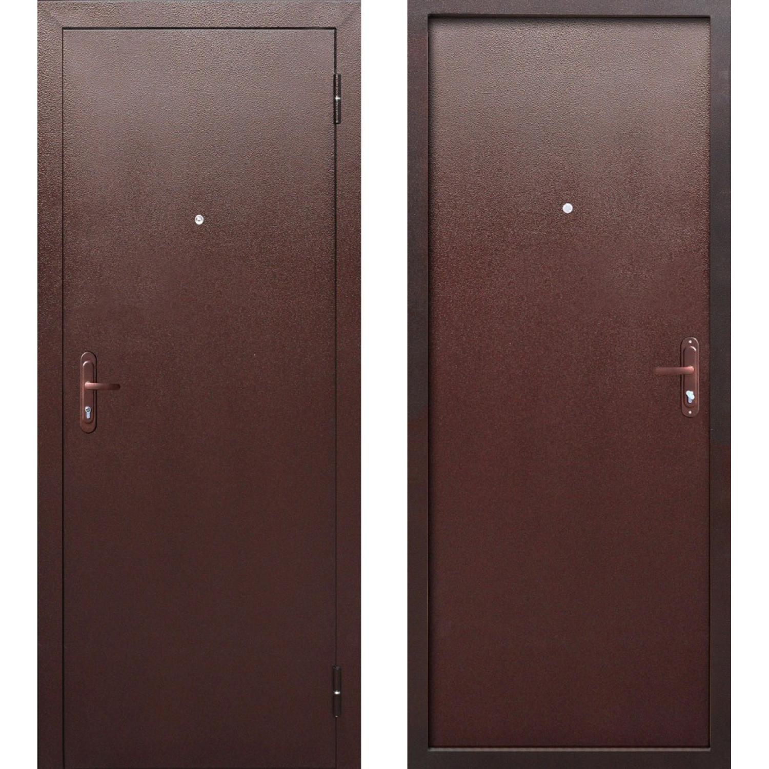 Входная дверь Стройгост 5 РФ мет/мет (960*2050 R, Медный антик (Полимерно-порошковое), Медный антик (Полимерно-порошковое), Складская)