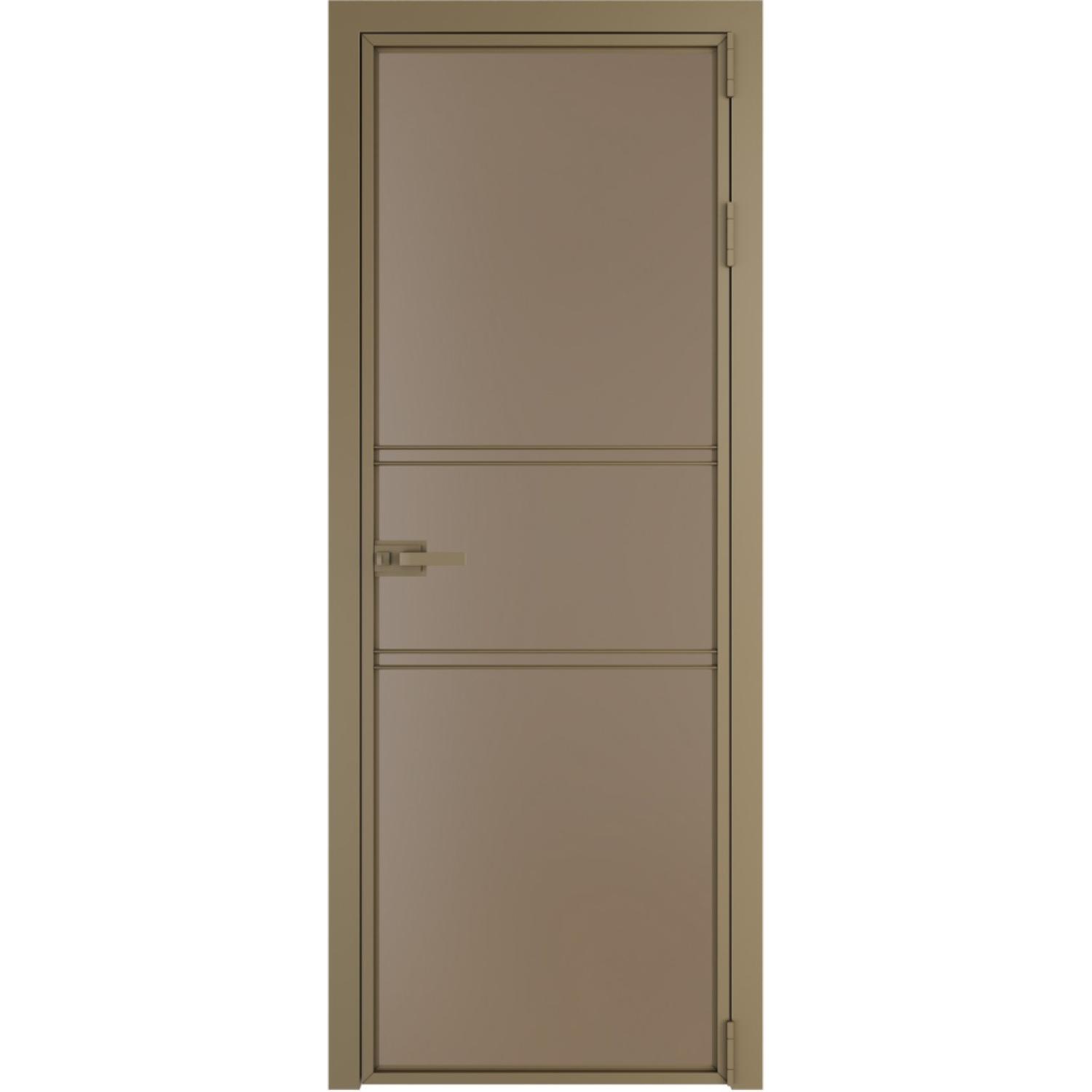 Дверь межкомнатная  алюминиевая  2 AX ProfilDoors (Шампань, Монохром капучино)