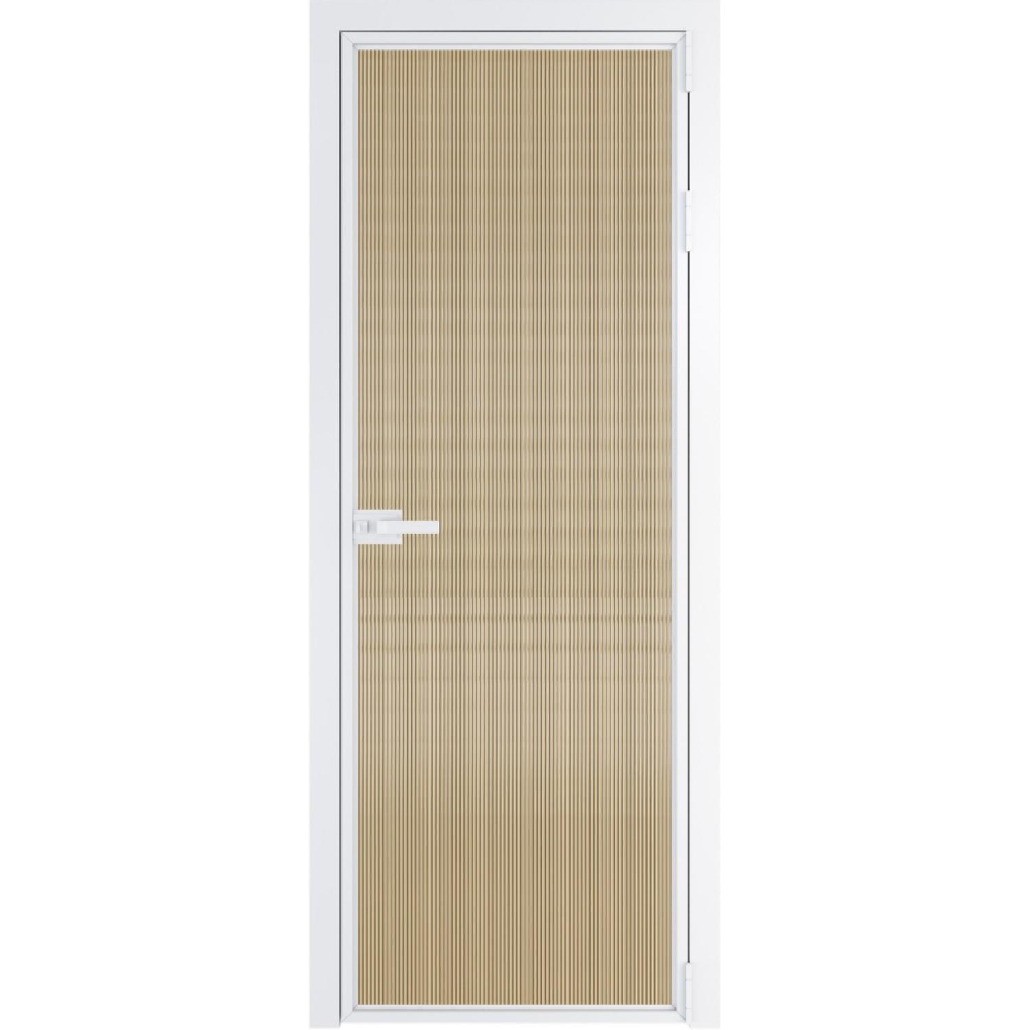 Дверь межкомнатная  алюминиевая  1 AX ProfilDoors (Вайт, Мору золото)