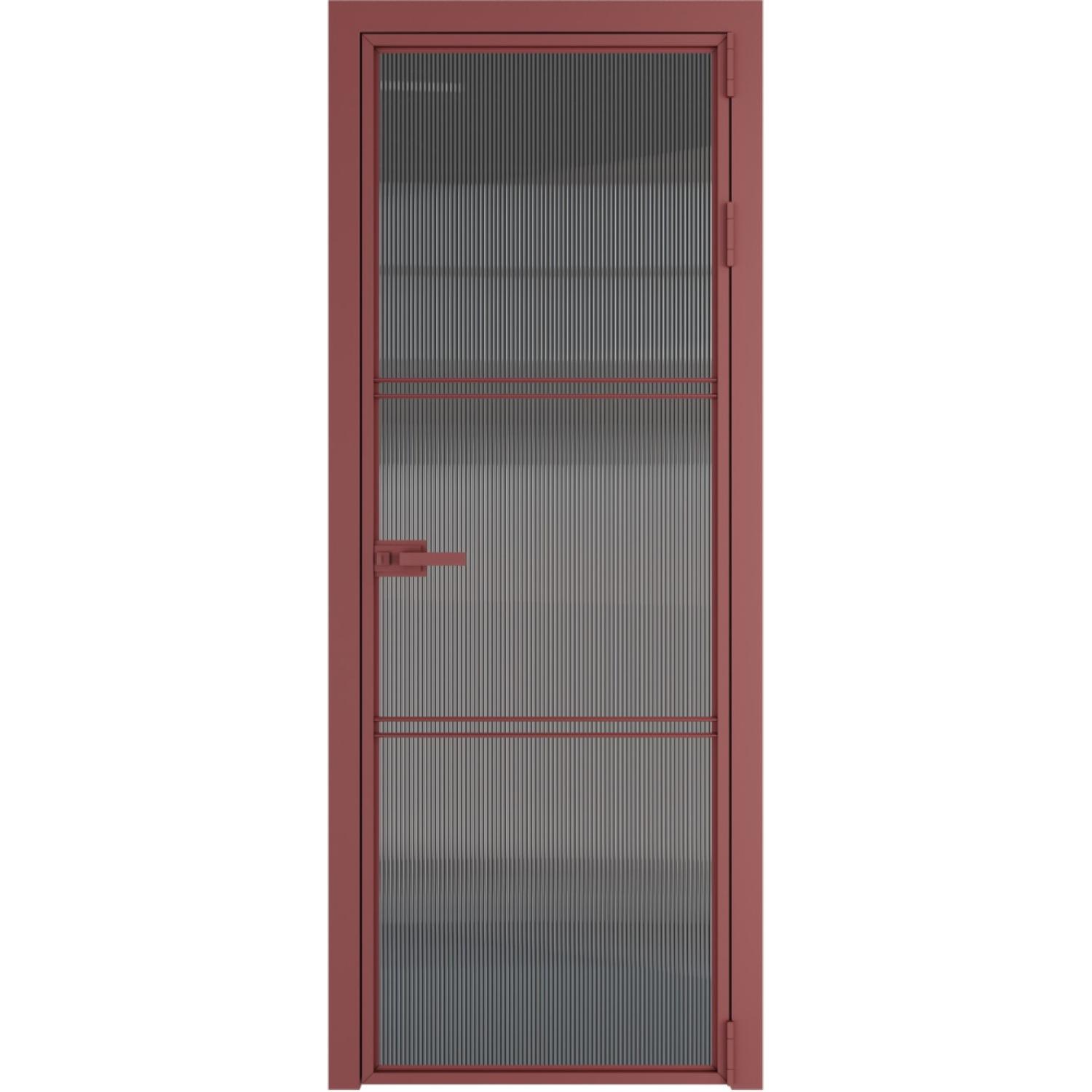 Дверь межкомнатная  алюминиевая  3 AX ProfilDoors (Красный антрацит, Мору тонированное)