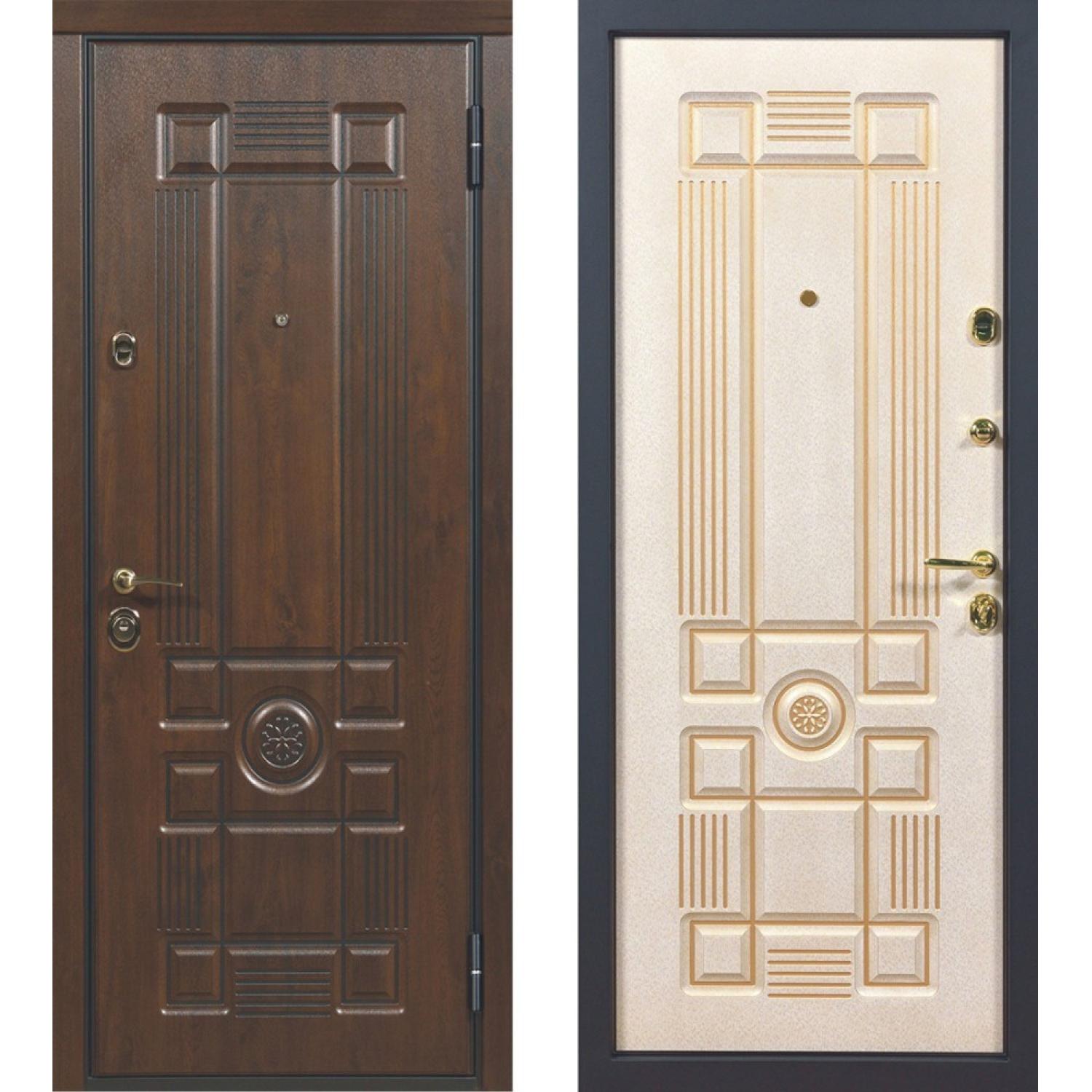 Входная дверь Тревизо (860*2050 R, Дуб темный (винорит) + патина черная, Белый (винорит)+ патина+лак, Заказная)