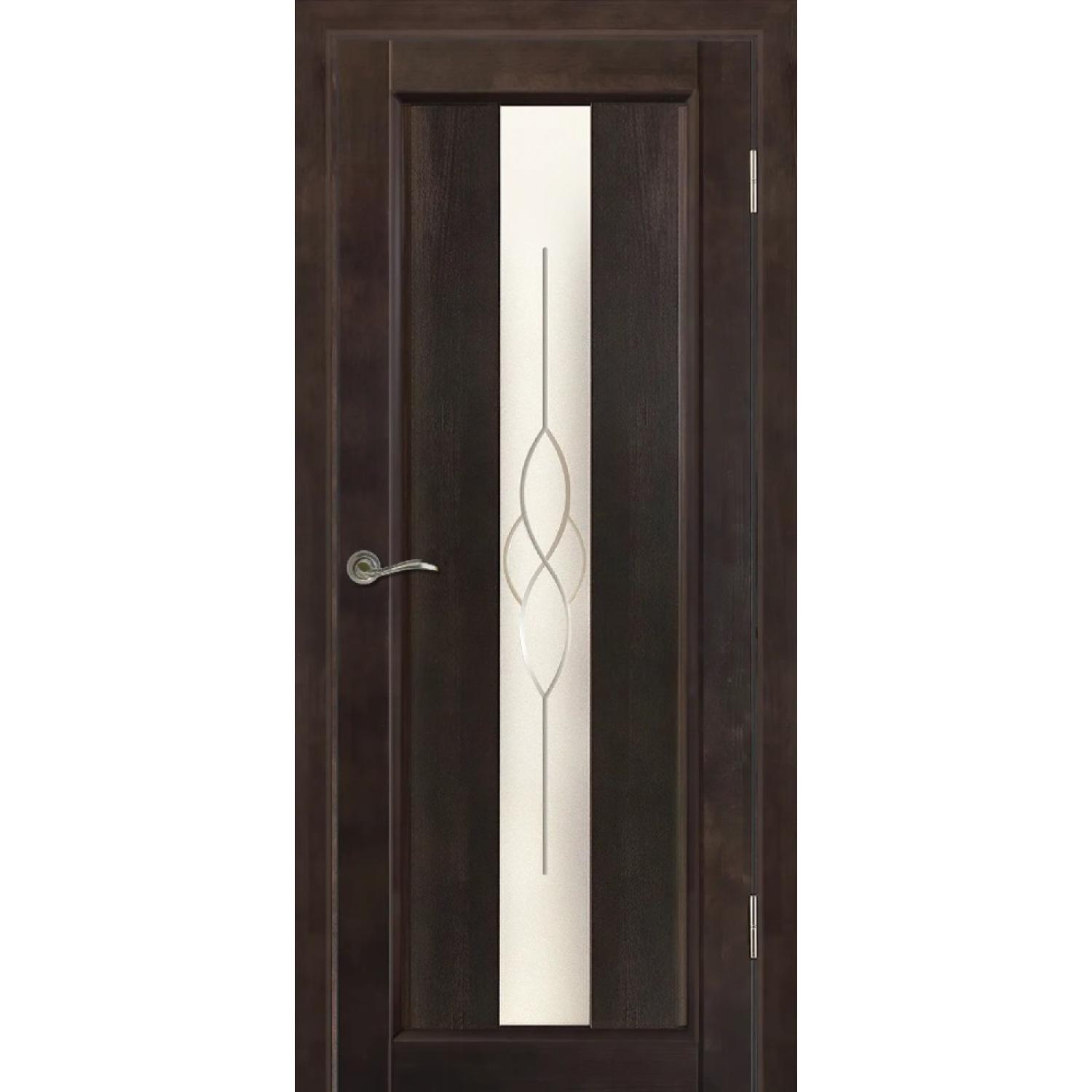 Межкомнатная дверь массив Версаль м. ДО (2000*600, Венге, Матовое с фрезеровкой, Заказная)