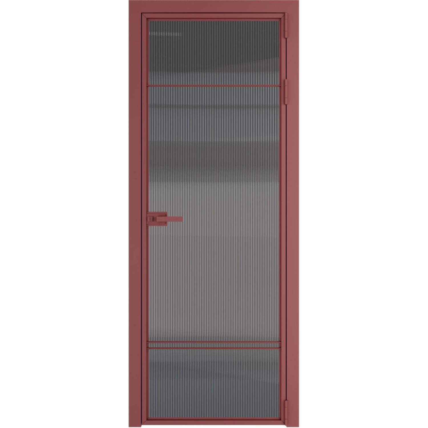 Дверь межкомнатная  алюминиевая  4 AX ProfilDoors (Красный антрацит, Мору тонированное)