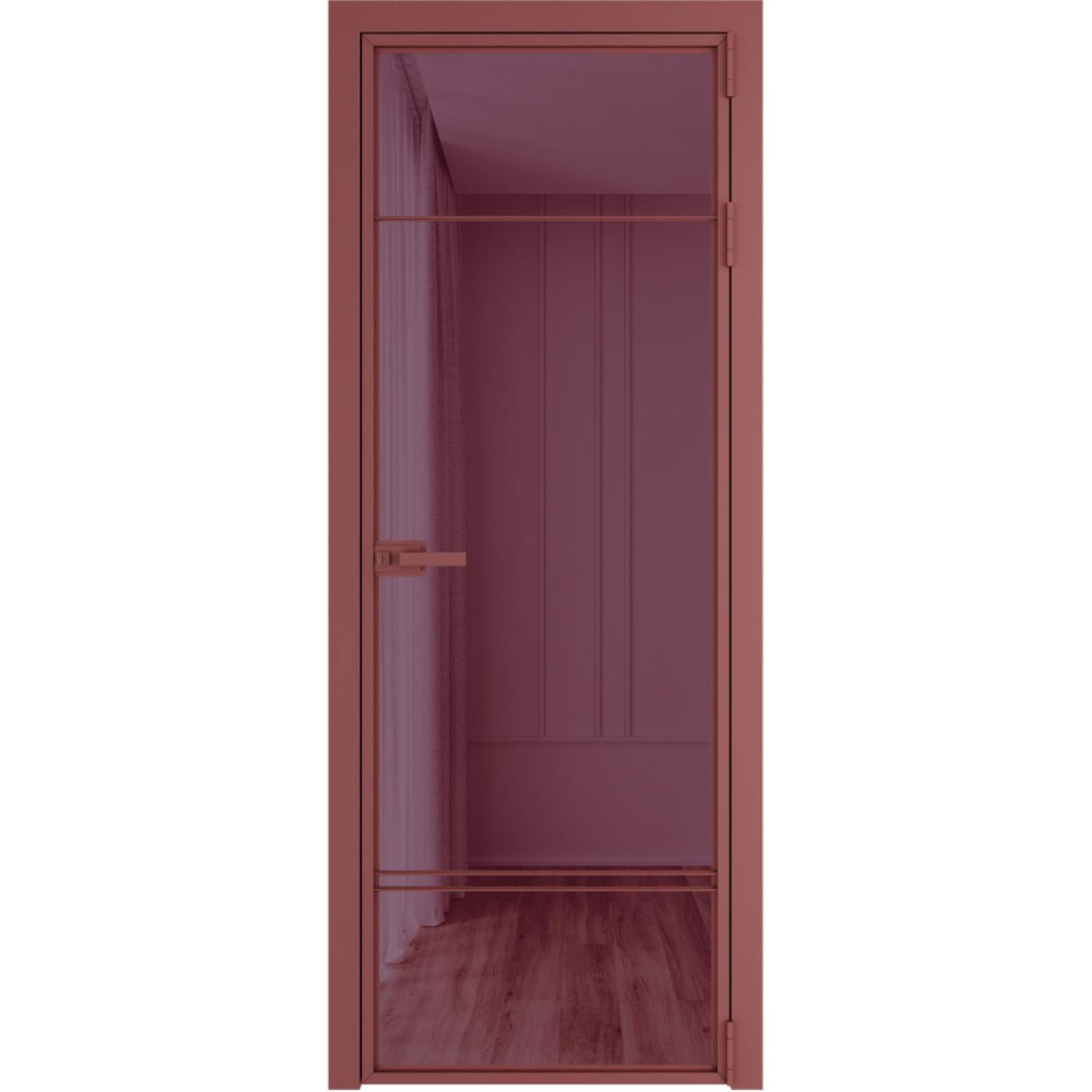 Дверь межкомнатная  алюминиевая  4 AX ProfilDoors (Красный антрацит, Фиолетовое шпион)